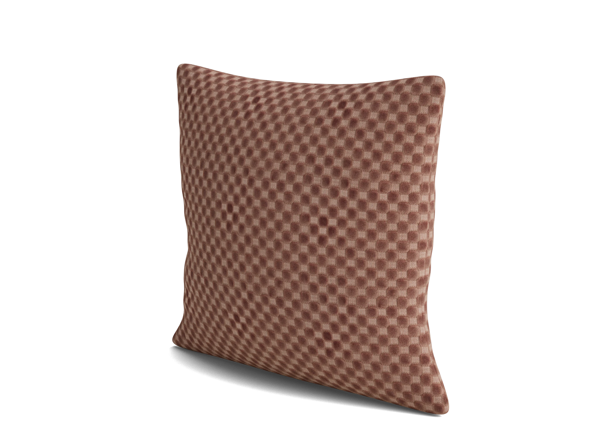 minka square pillow checker pantone mocha mousse