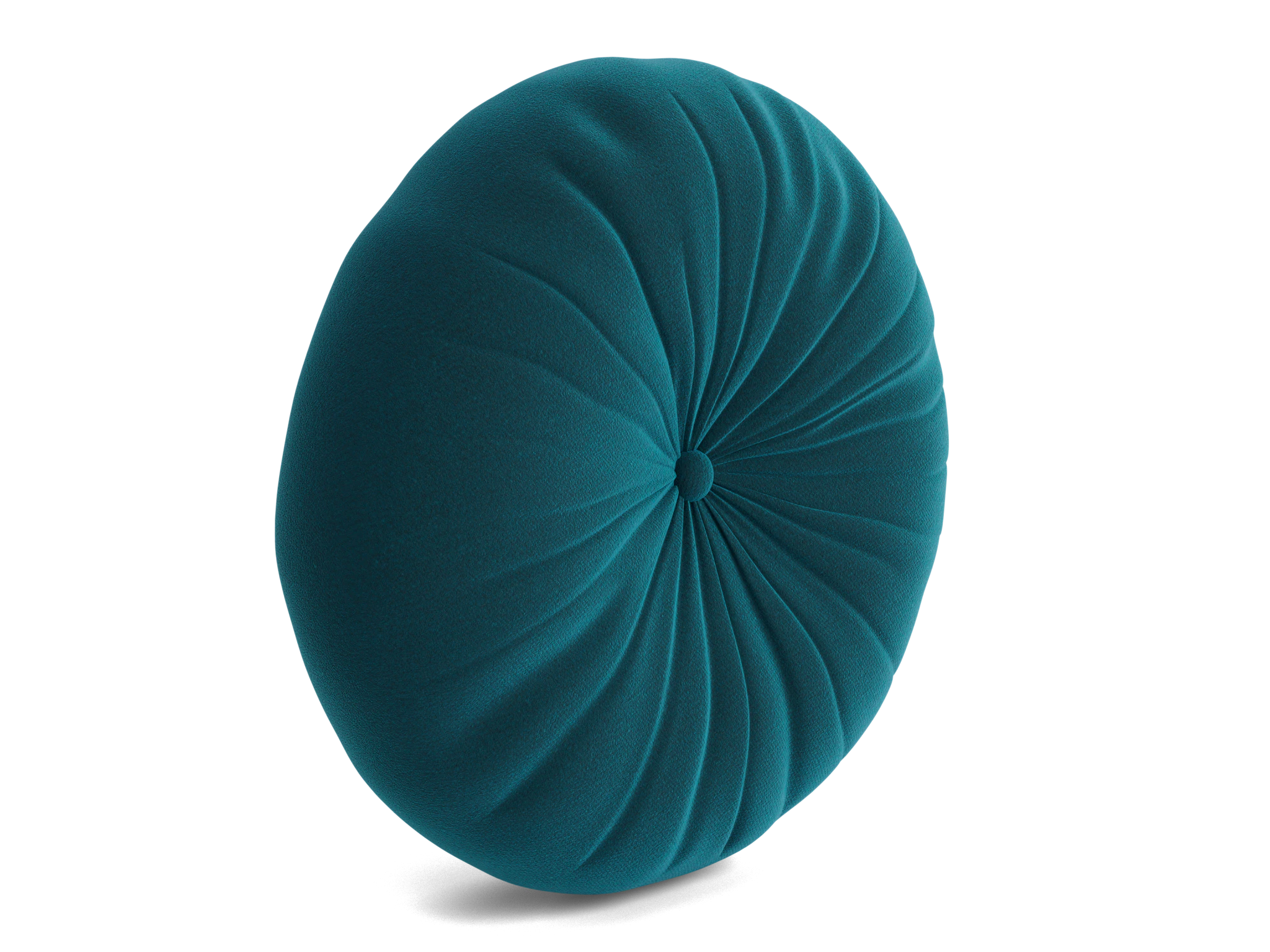 minka pleated round pillow royale peacock