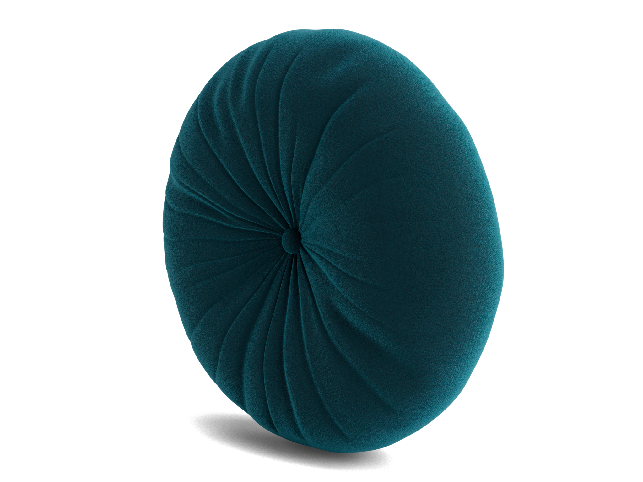 minka pleated round pillow royale peacock
