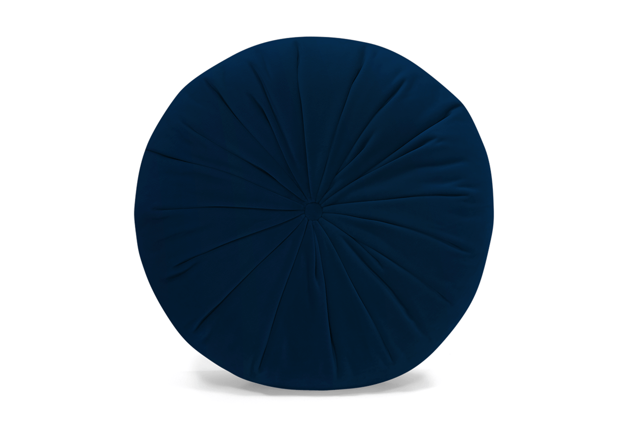 minka pleated round pillow royale cobalt