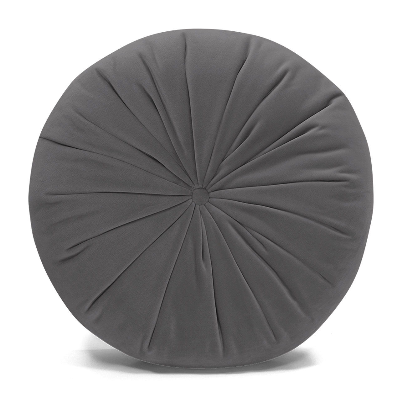 minka pleated round pillow royale ash