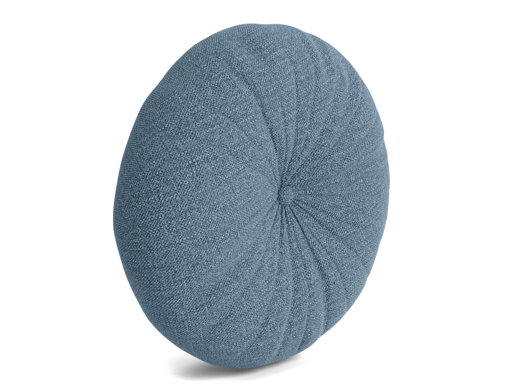 minka pleated round pillow milo french blue