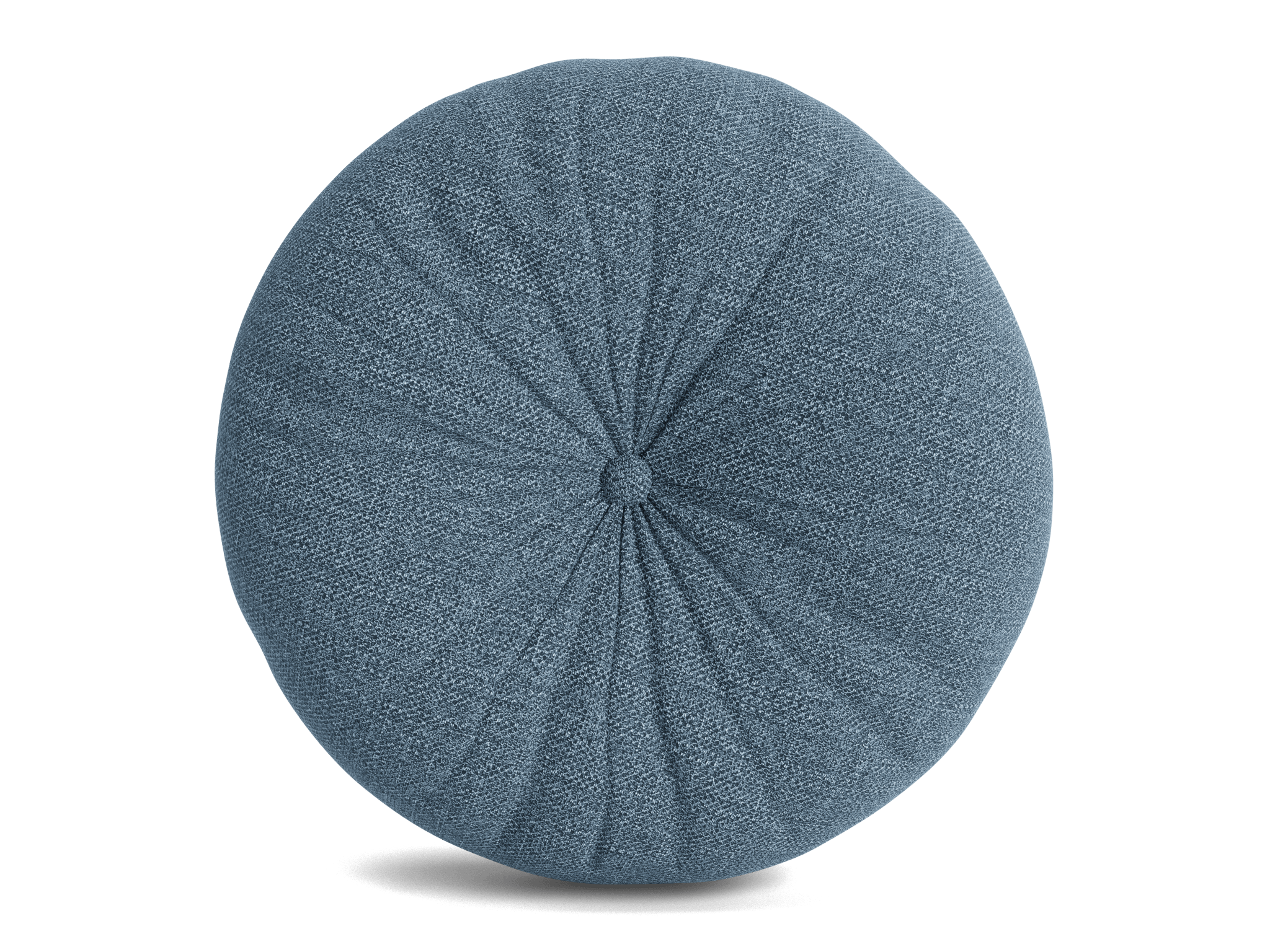 minka pleated round pillow milo french blue