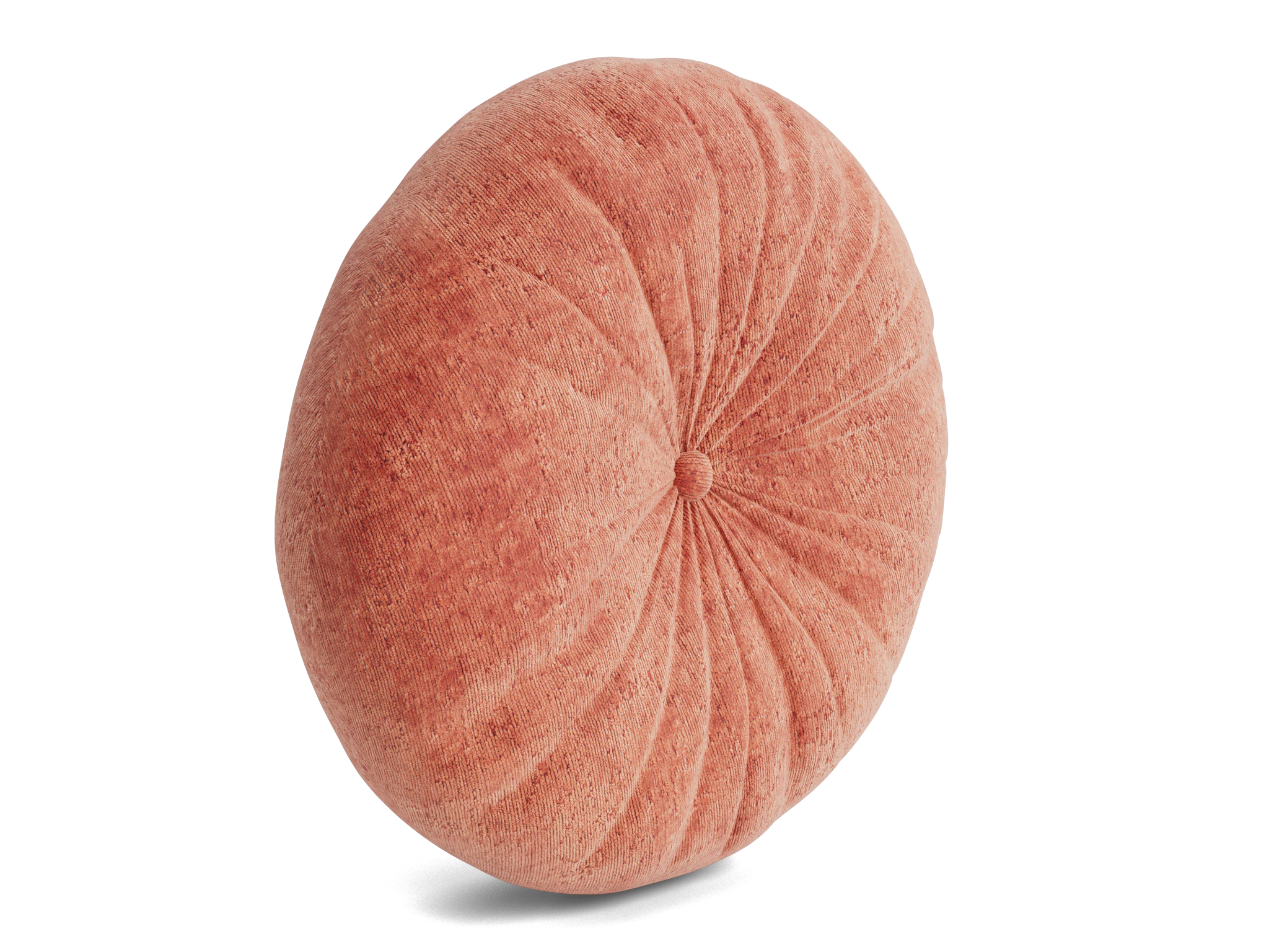 minka pleated round pillow plush terra rose