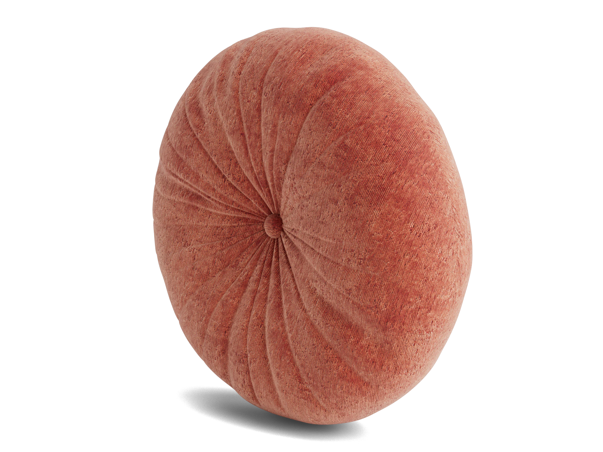 minka pleated round pillow plush terra rose
