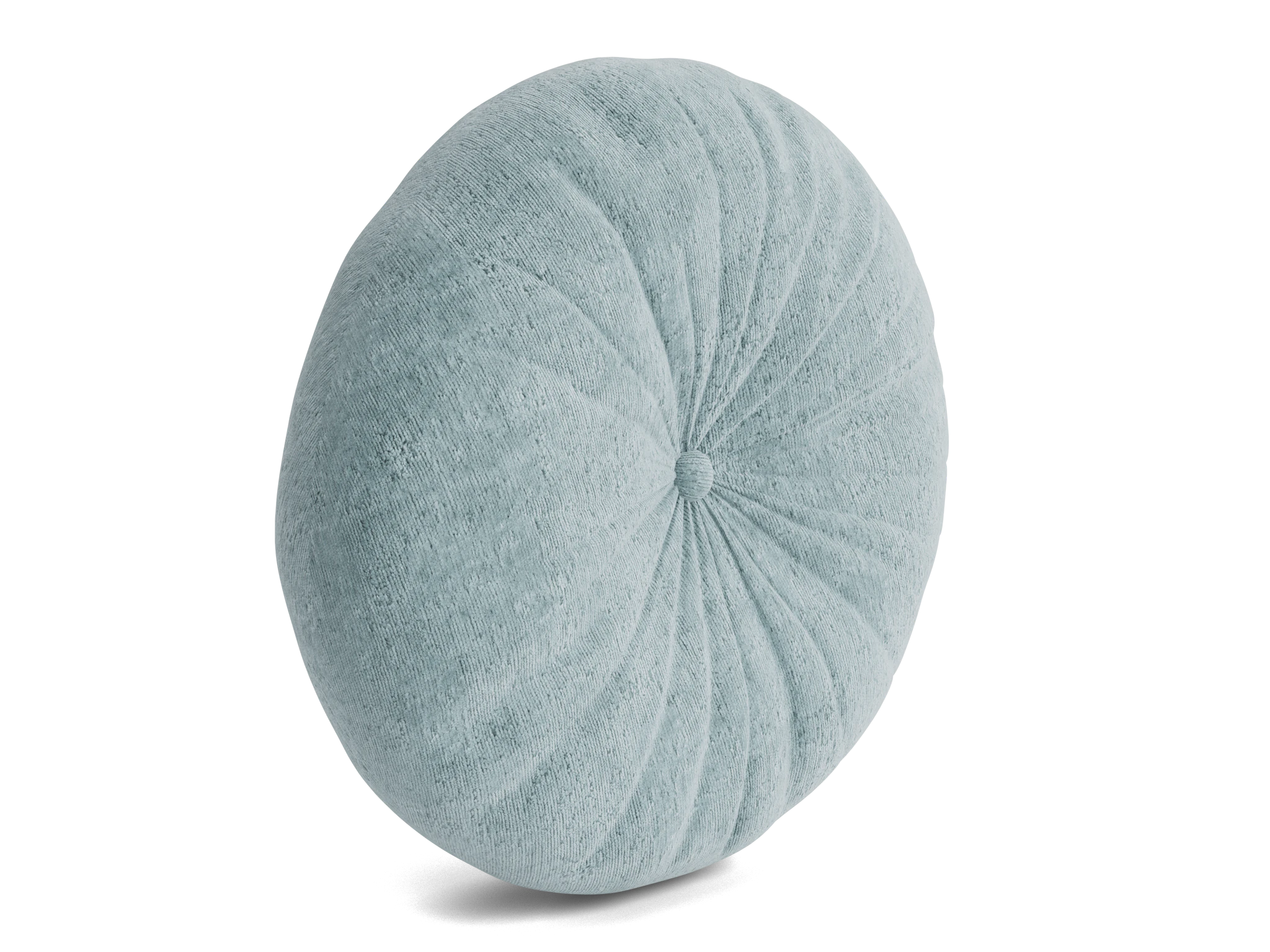 minka pleated round pillow plush mist