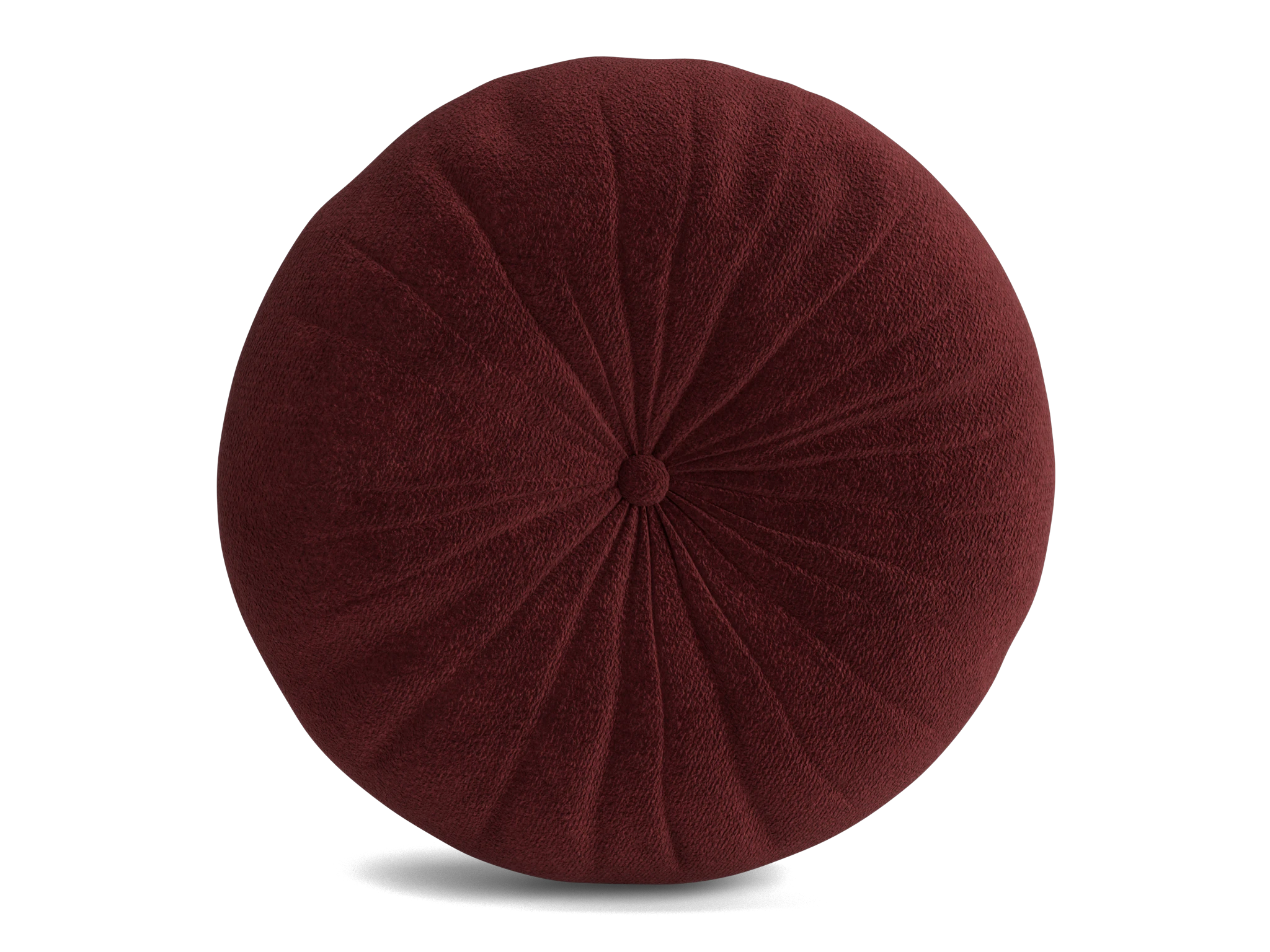 minka pleated round pillow banks currant