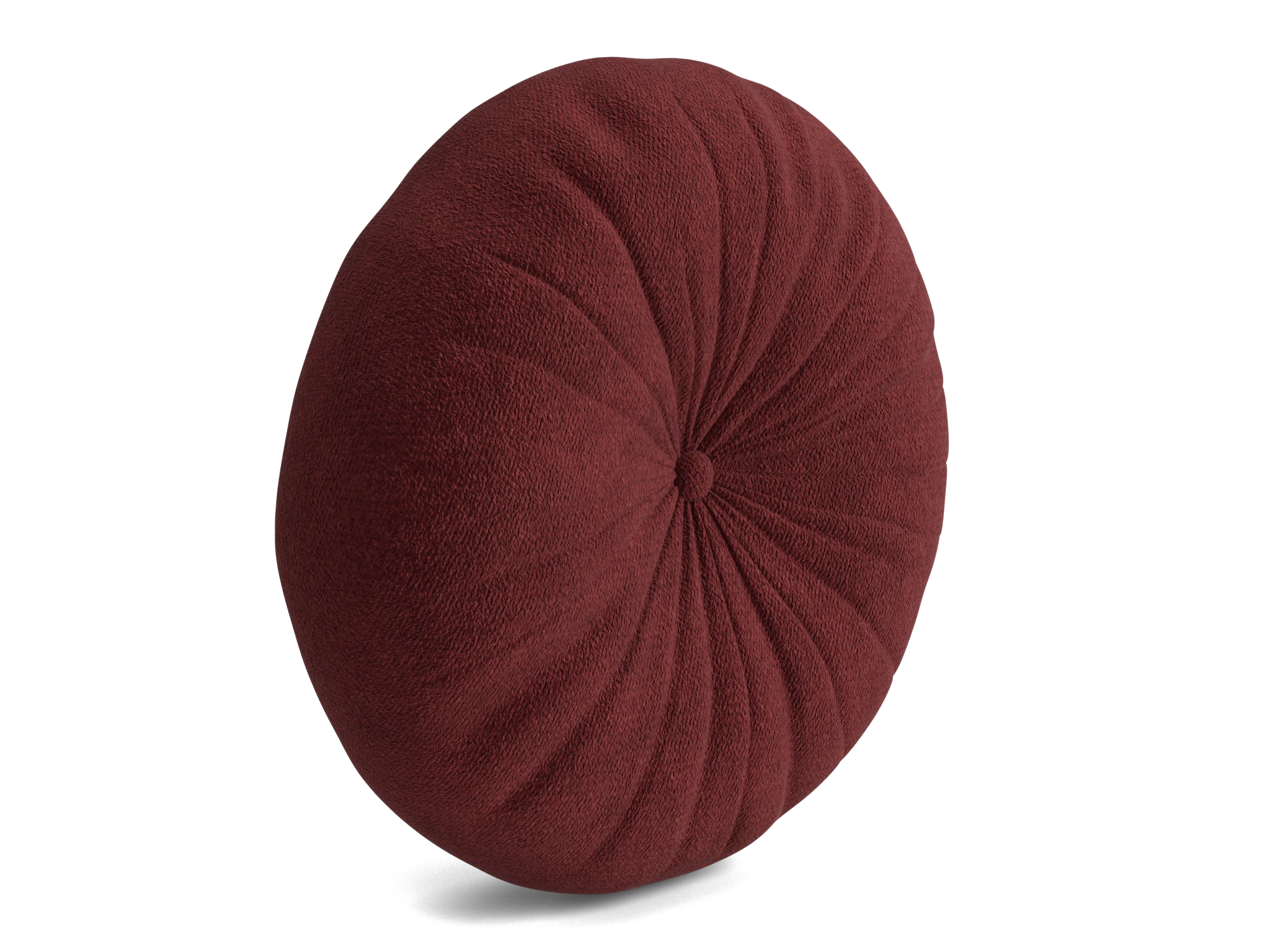 minka pleated round pillow banks currant