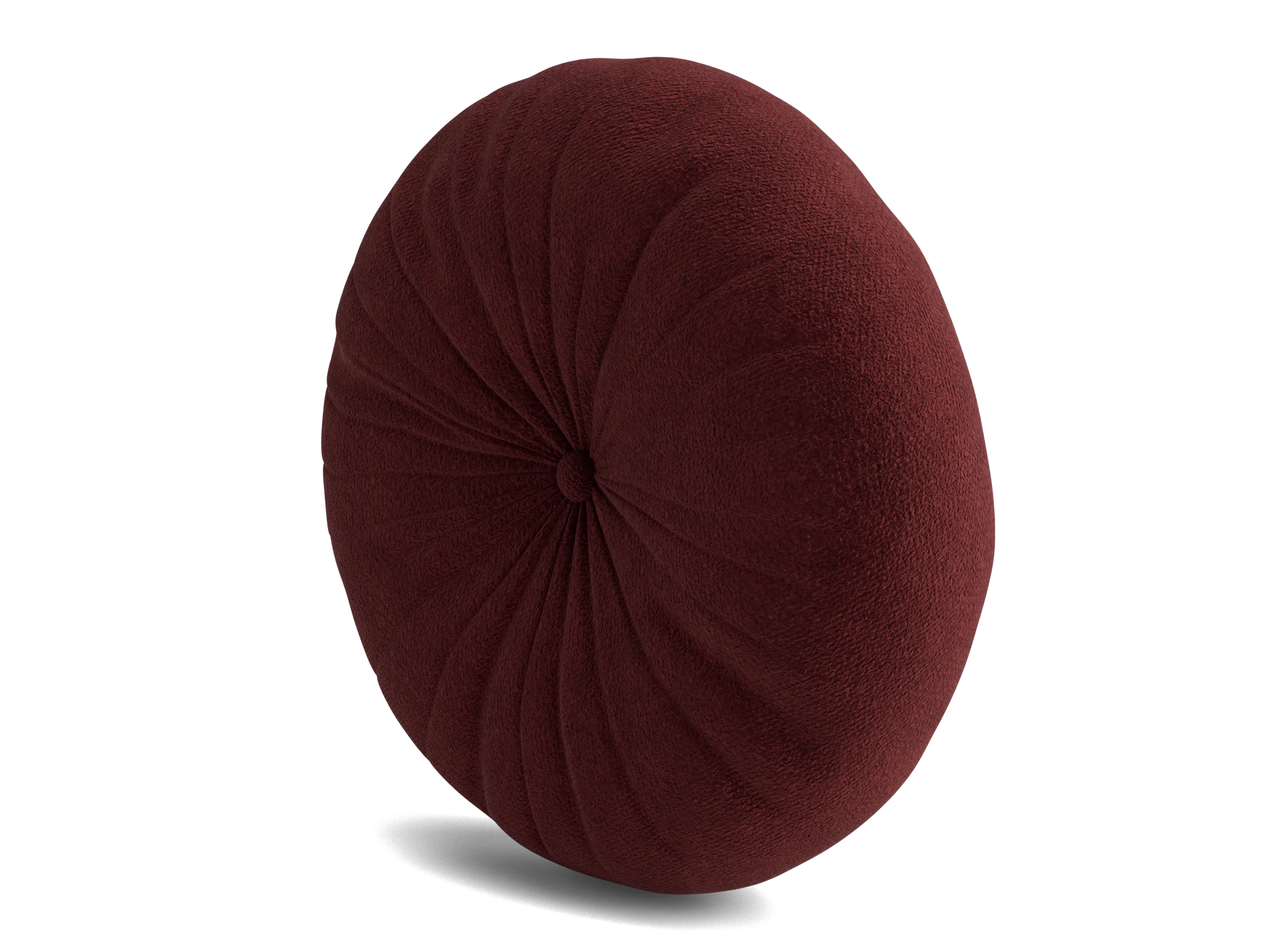 minka pleated round pillow banks currant