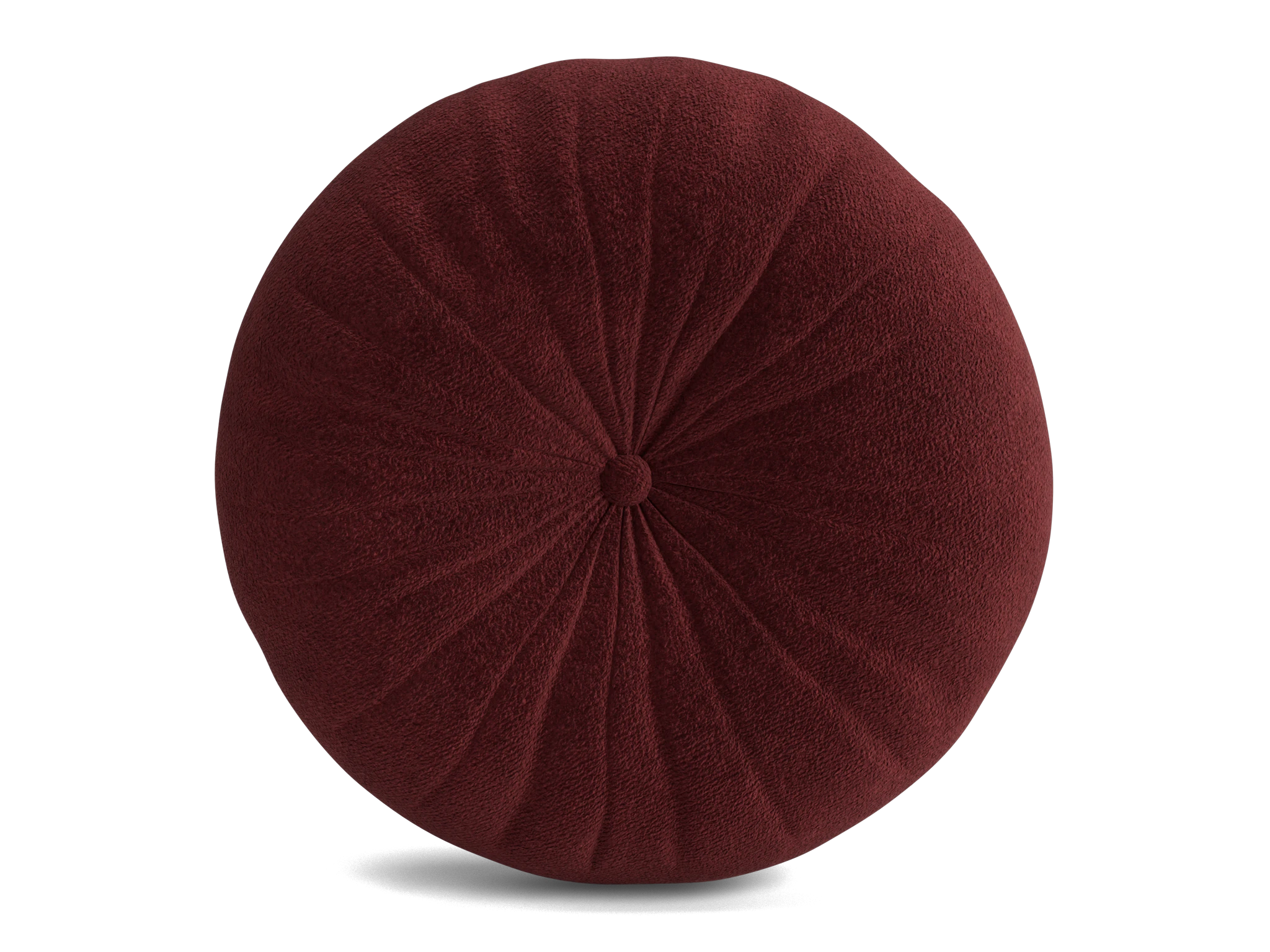 minka pleated round pillow banks currant