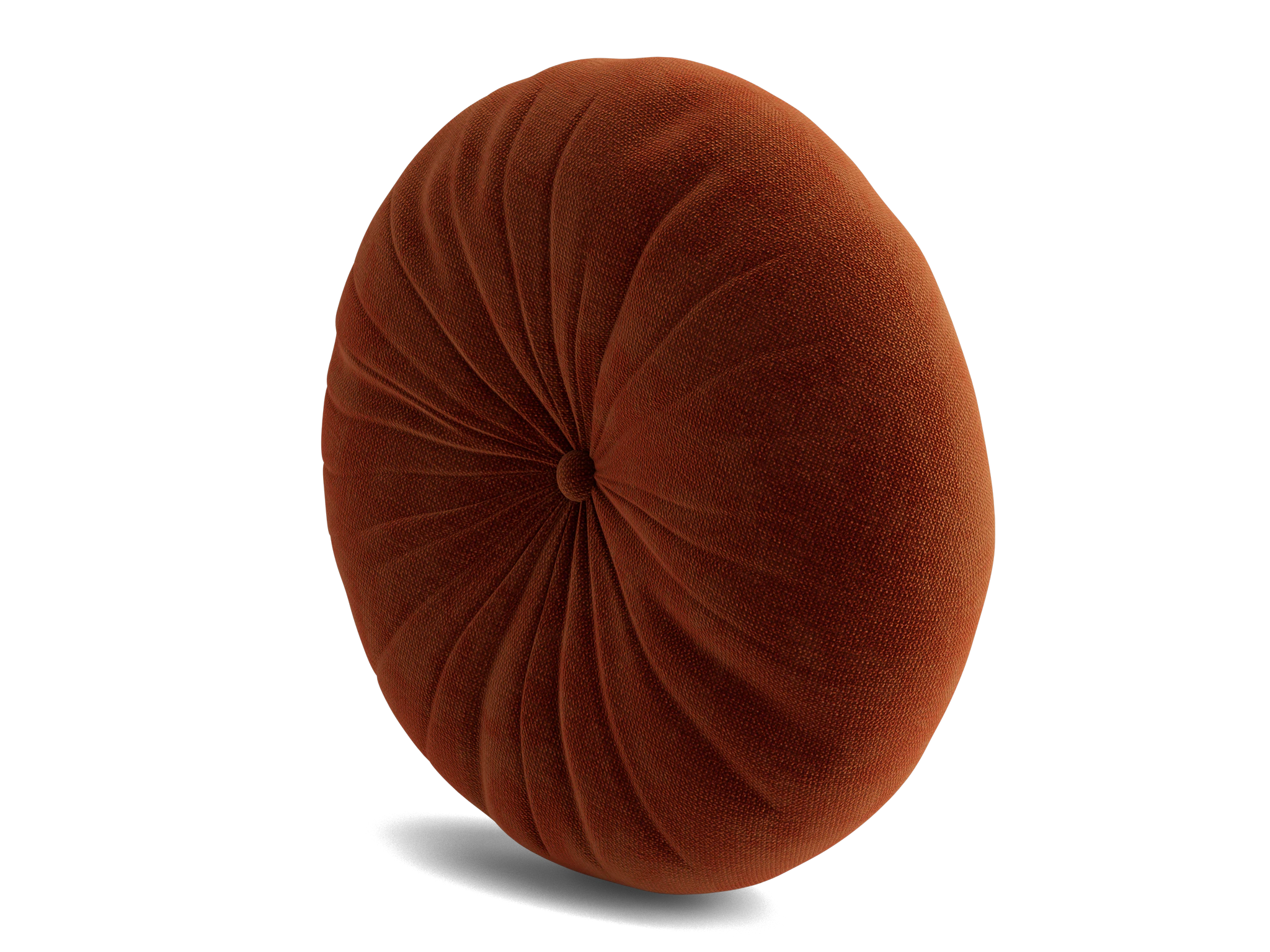 minka pleated round pillow harper cinnamon