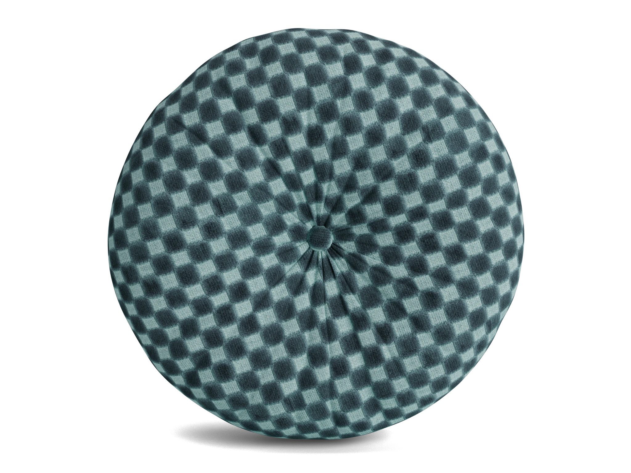 minka pleated round pillow checker pantone tapestry