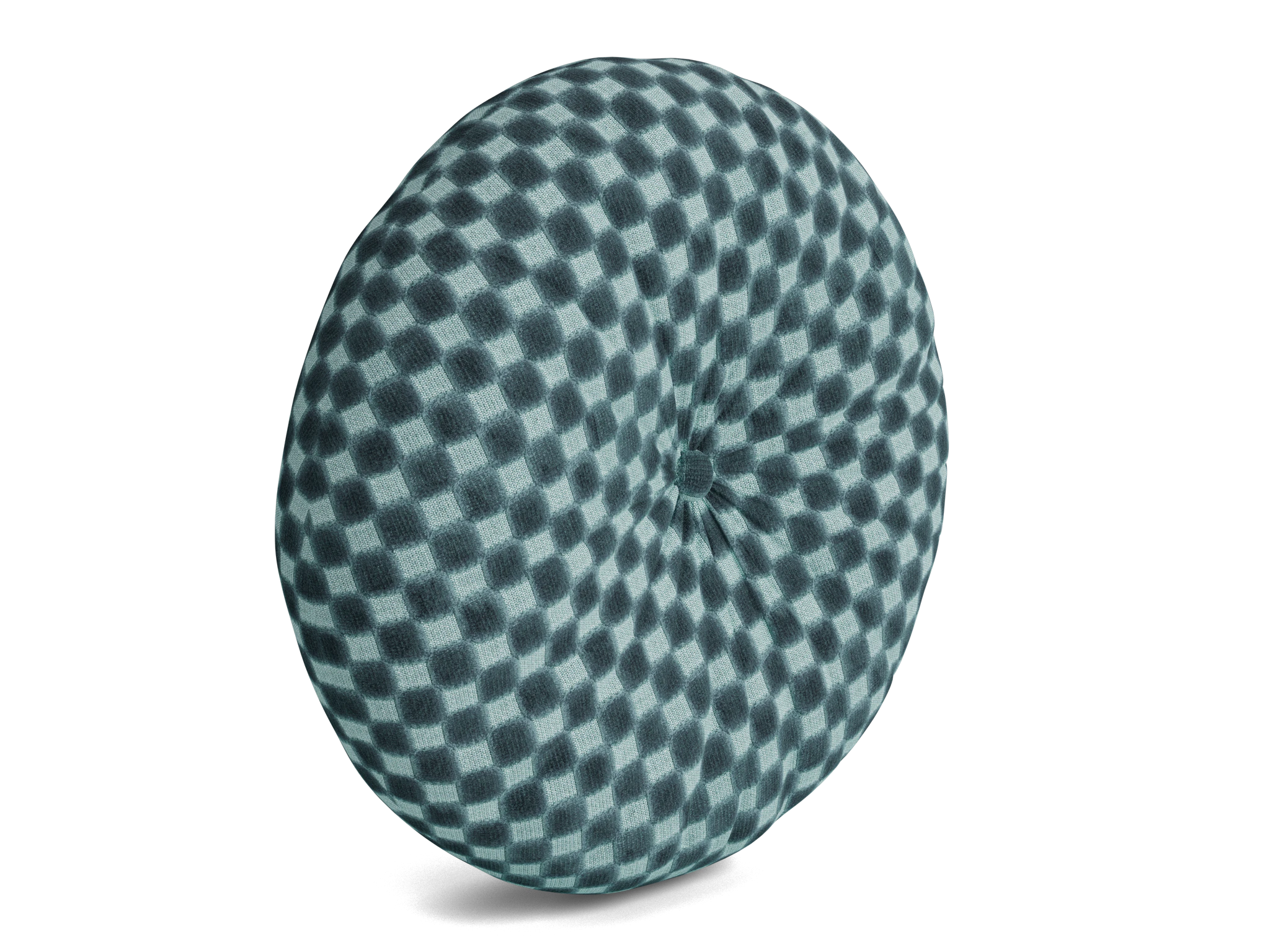 minka pleated round pillow checker pantone tapestry