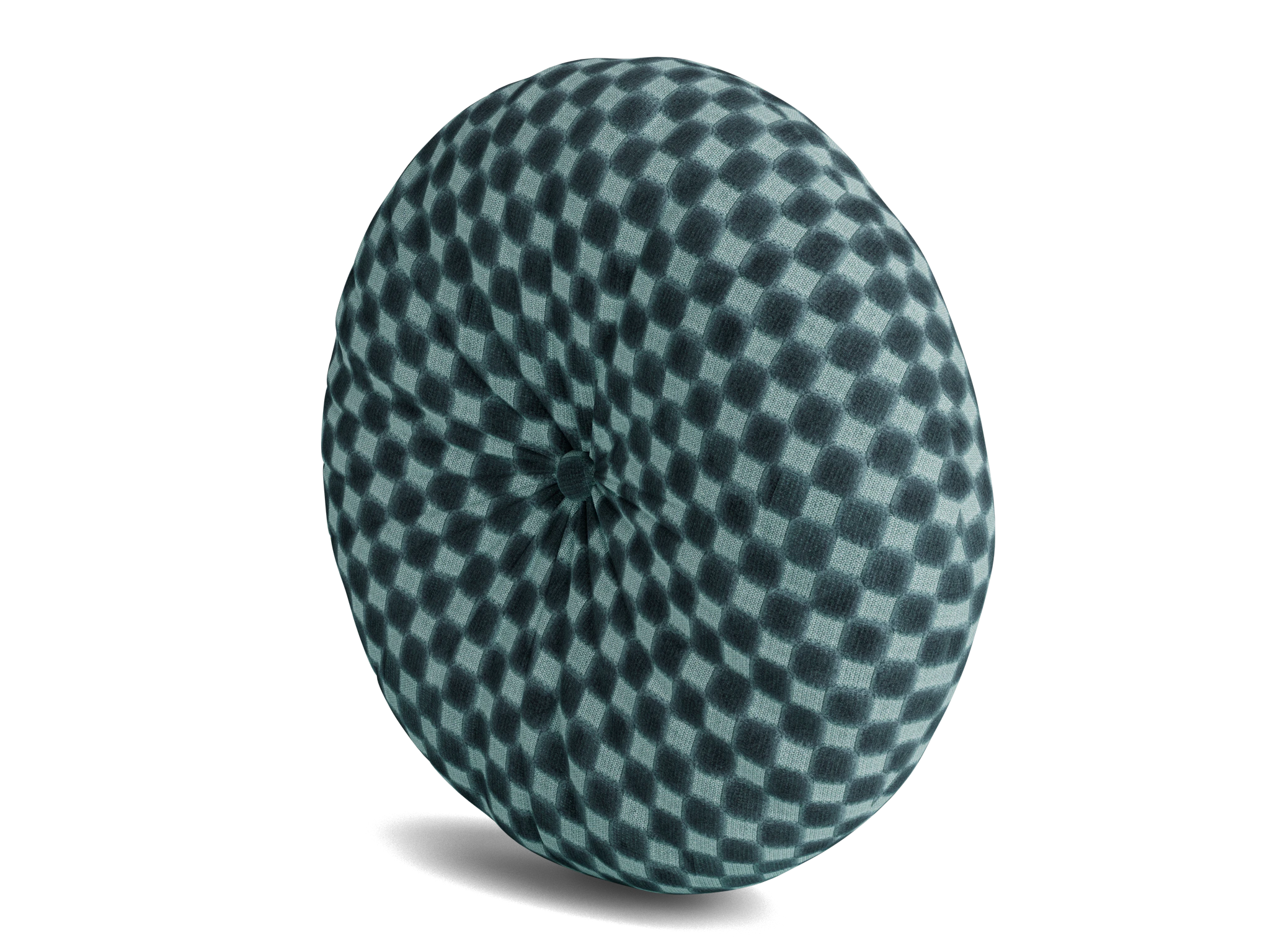 minka pleated round pillow checker pantone tapestry