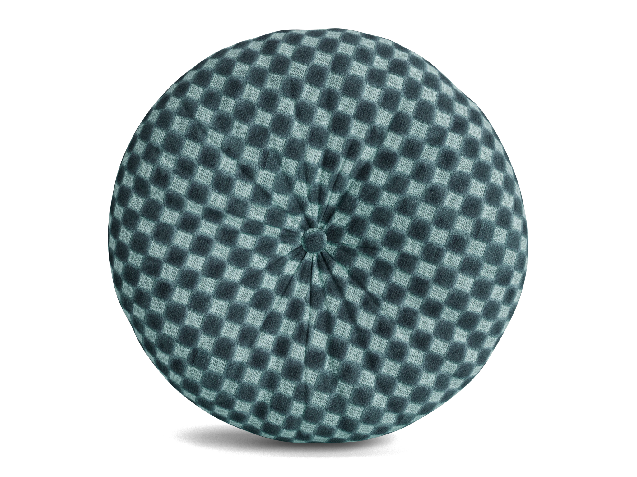 minka pleated round pillow checker pantone tapestry
