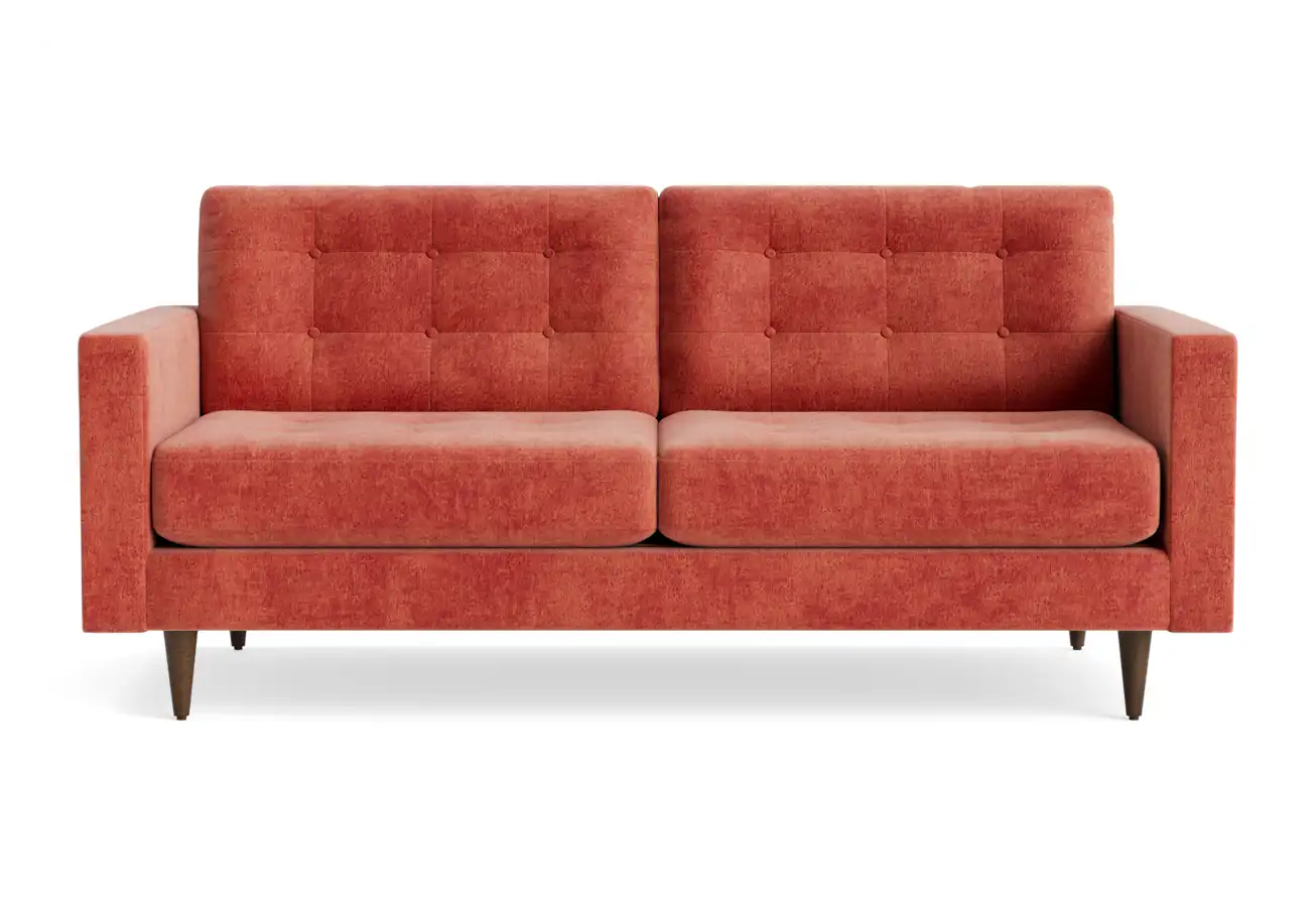 eliot loveseat plush terra rose