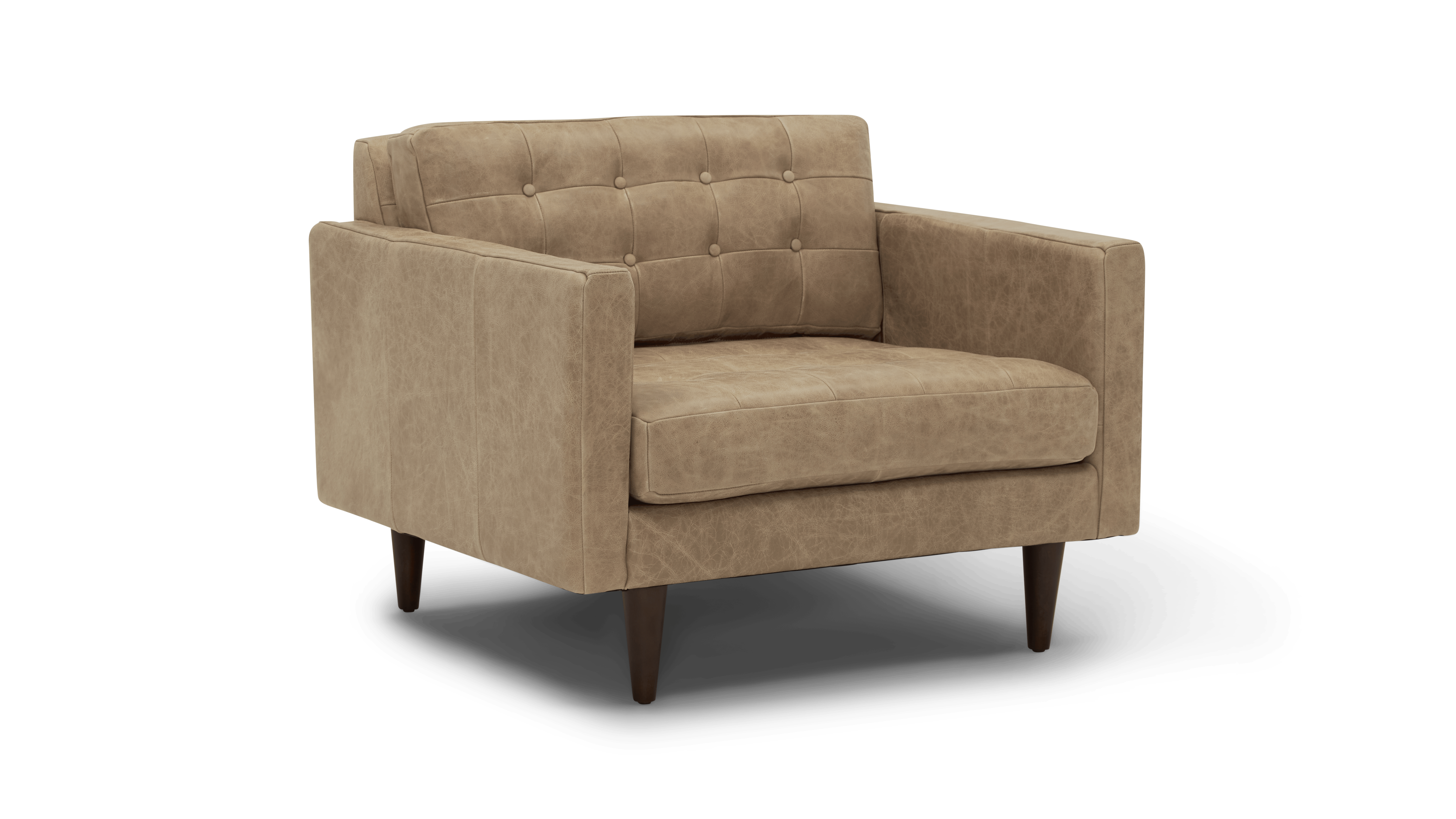 eliot leather chair santiago bisque