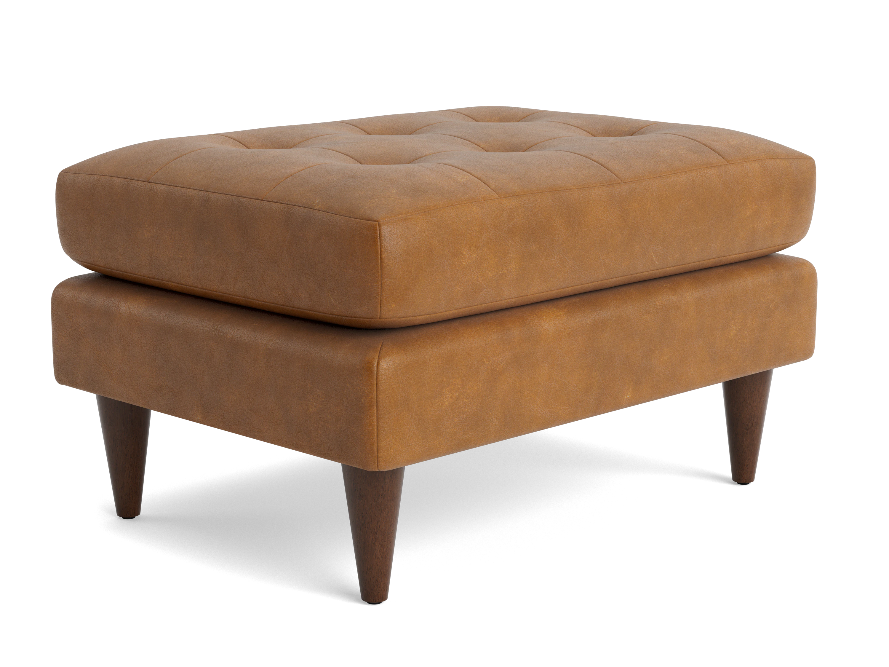eliot leather ottoman santiago cider