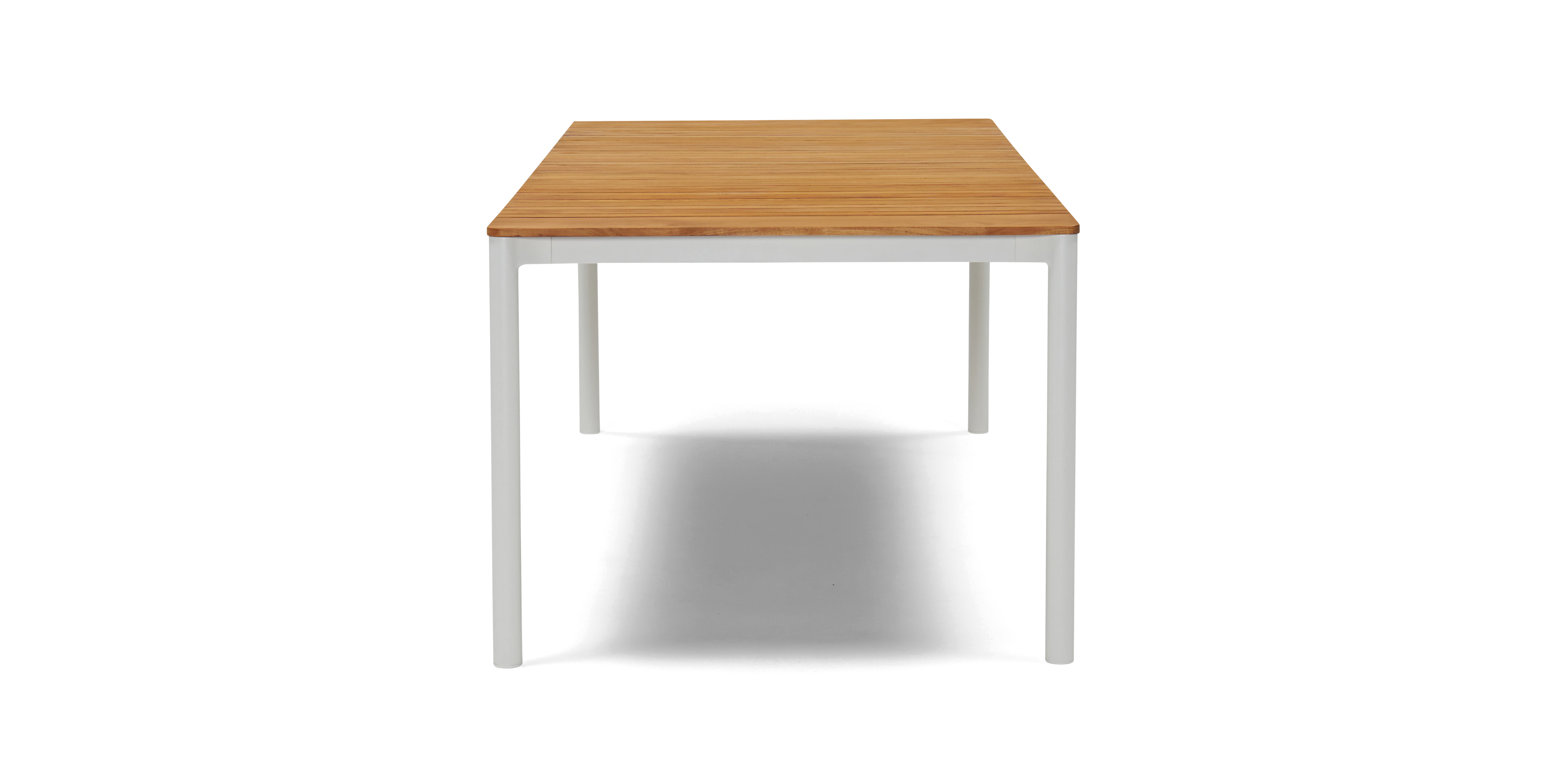 white kinsey outdoor dining table