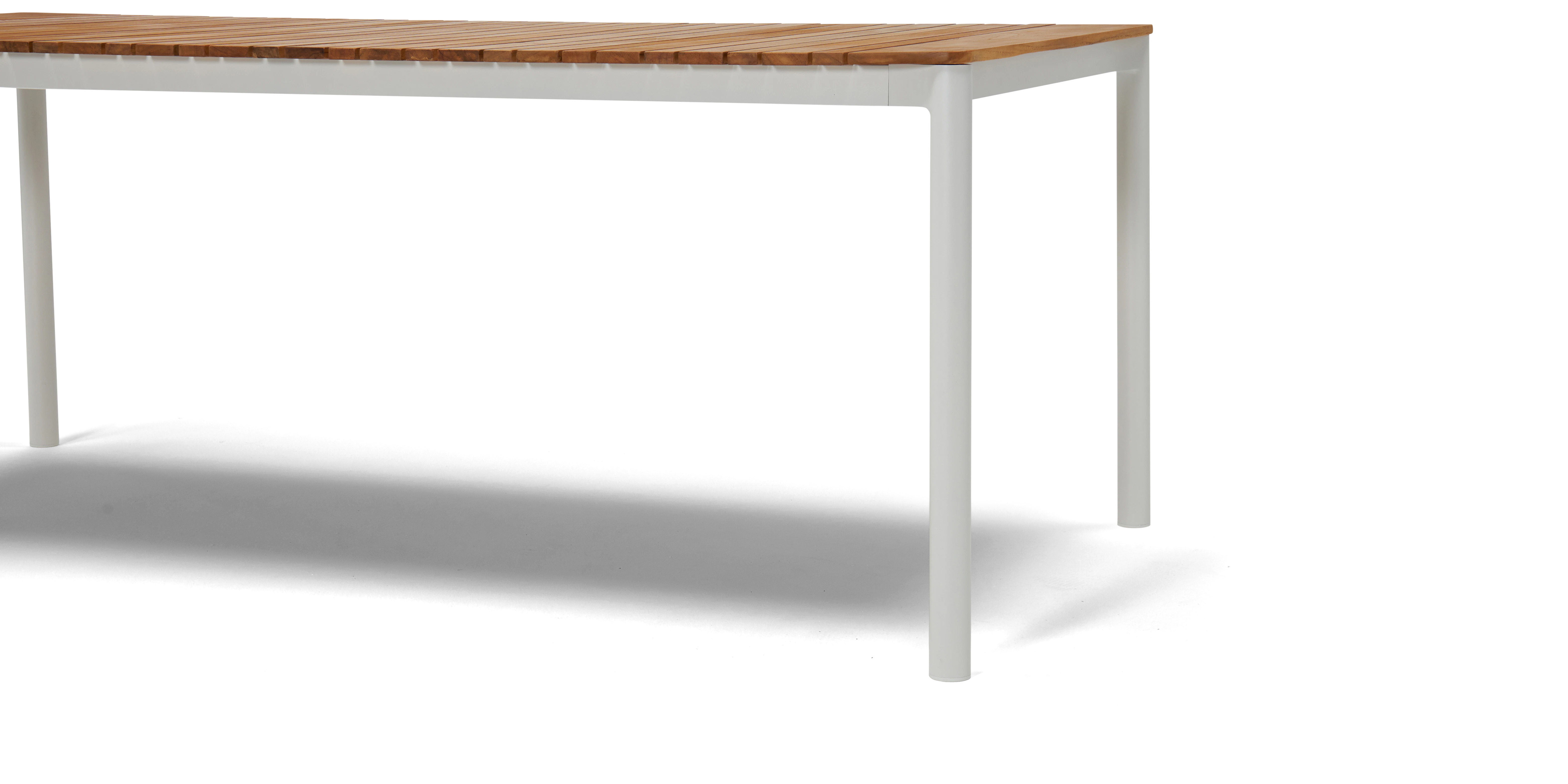 white kinsey outdoor dining table