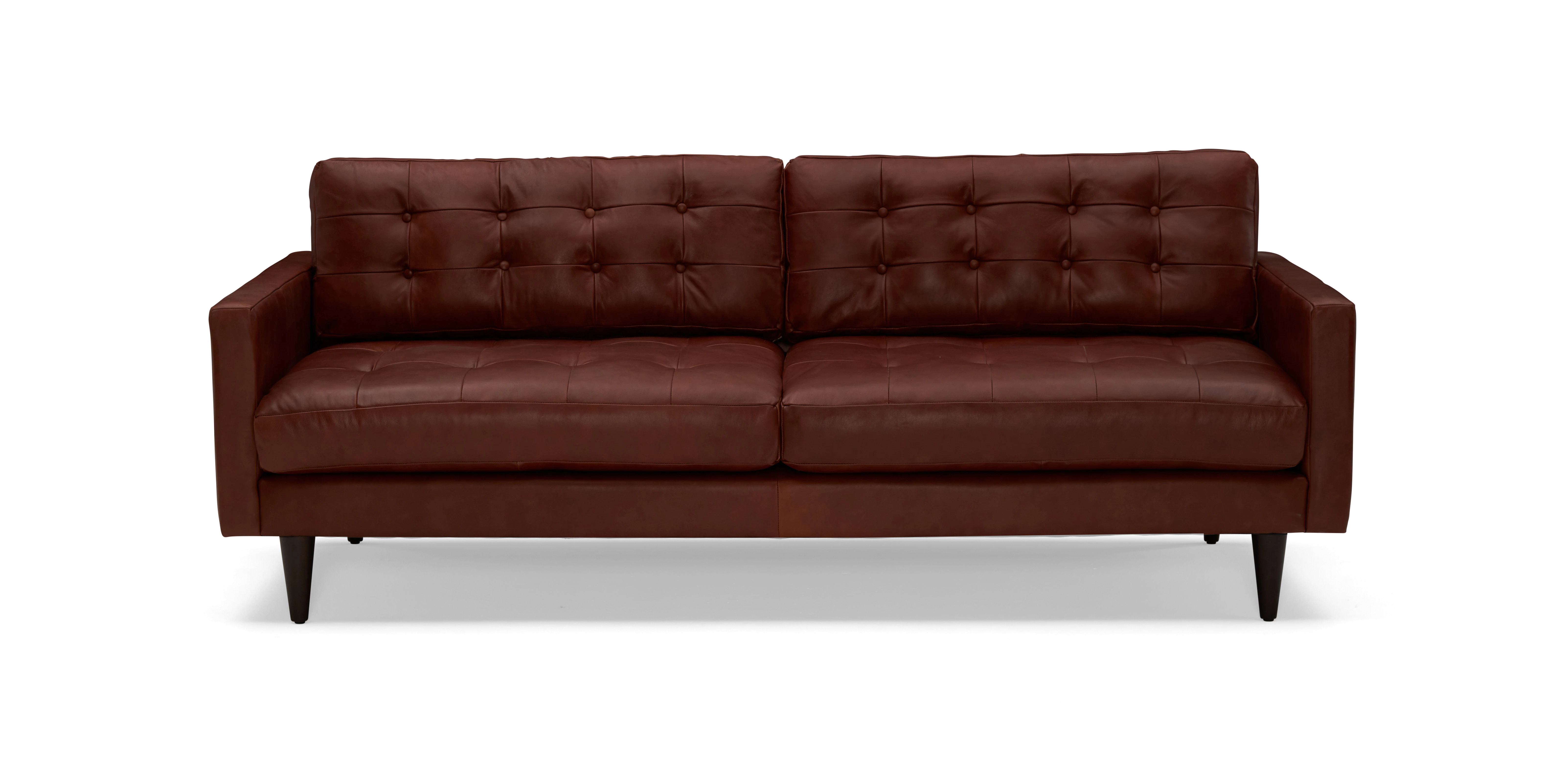 eliot leather sofa santiago cigar