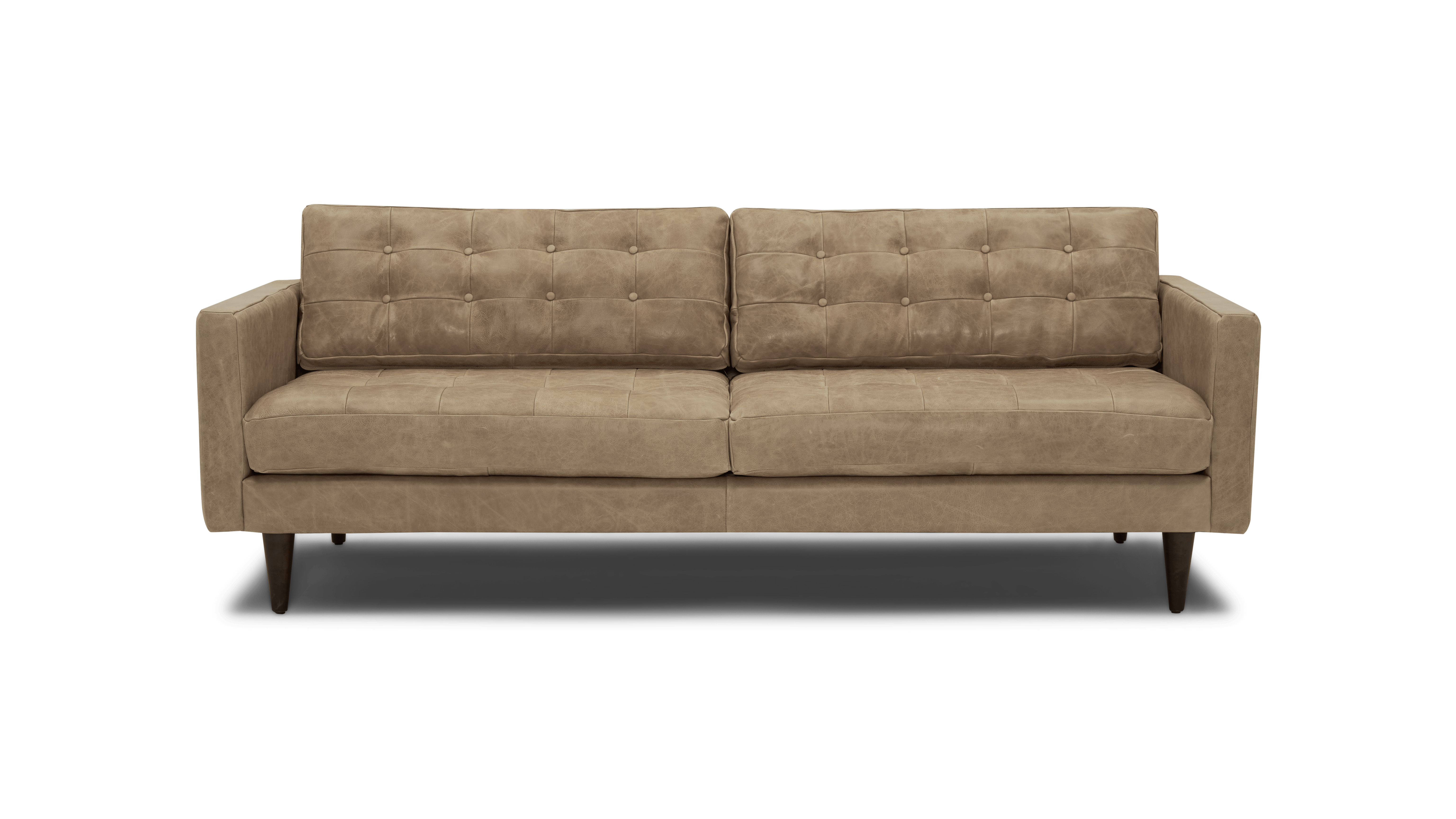 eliot leather sofa santiago bisque