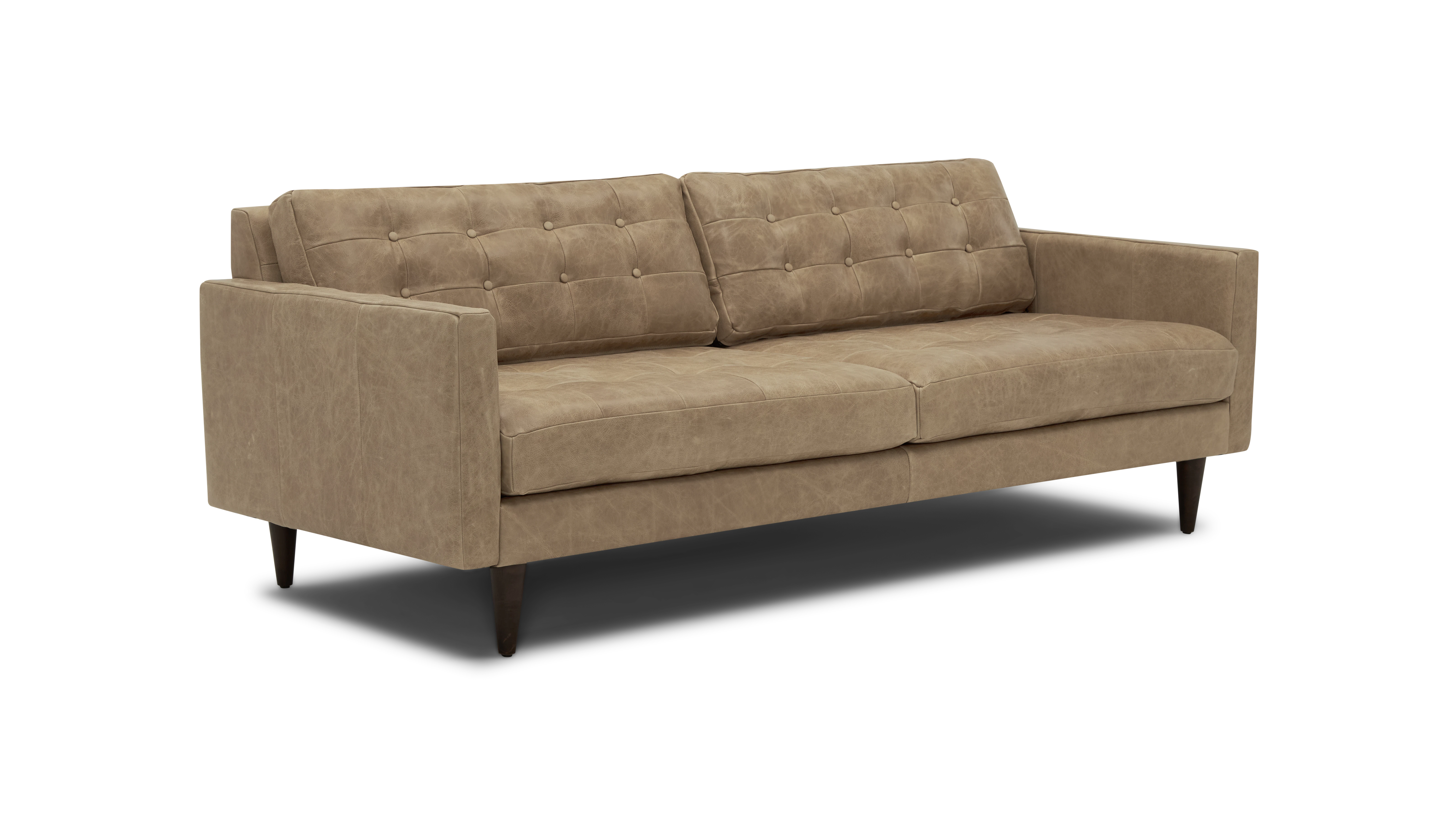 eliot leather sofa santiago bisque