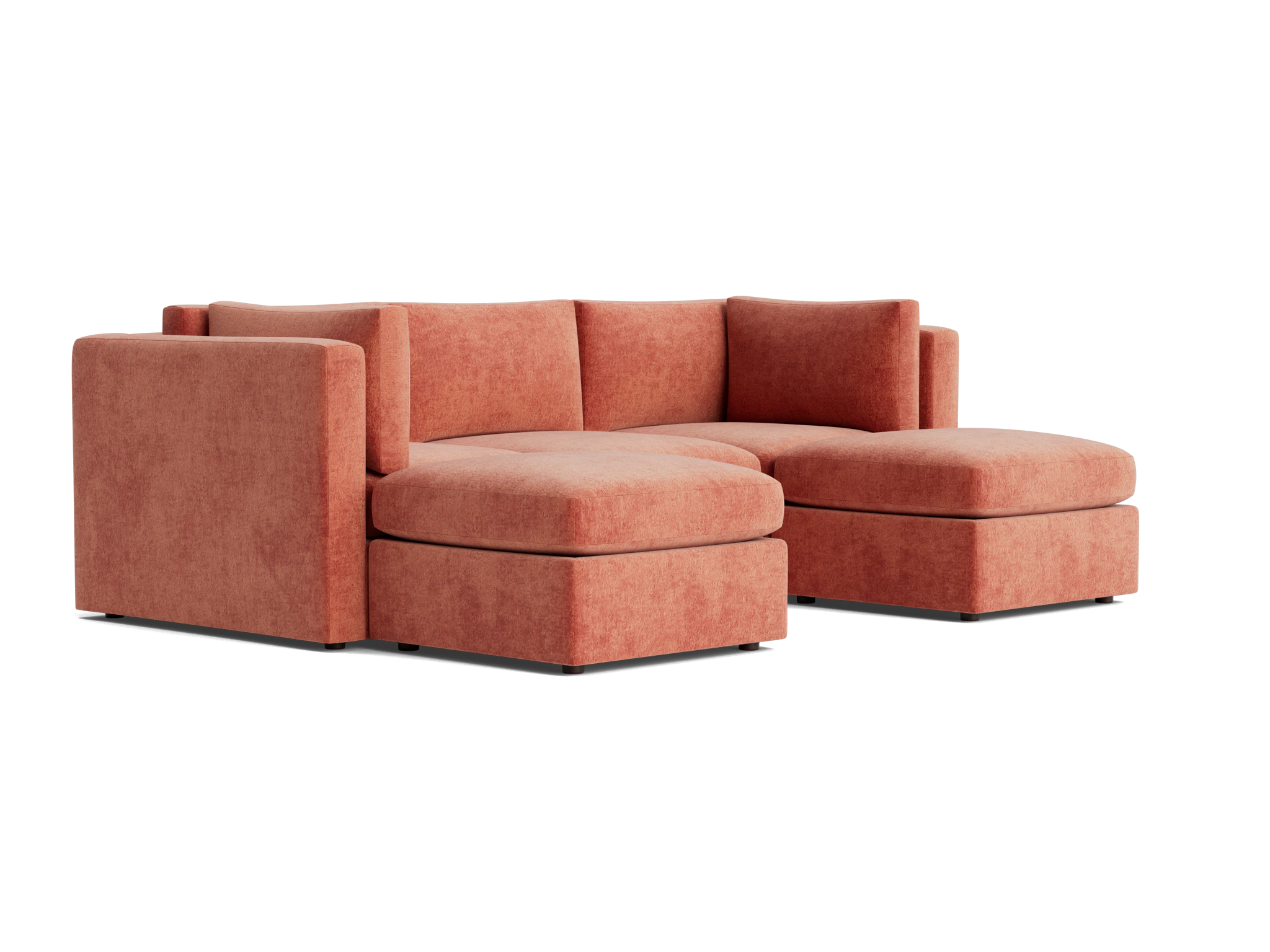daya modular sofa sectional %285 piece%29 plush terra rose