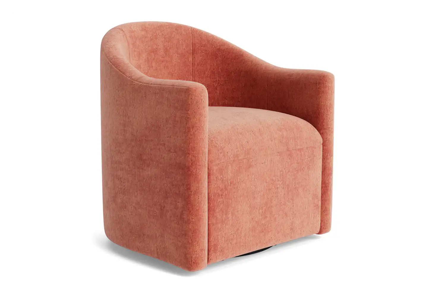 jolie swivel chair plush terra rose