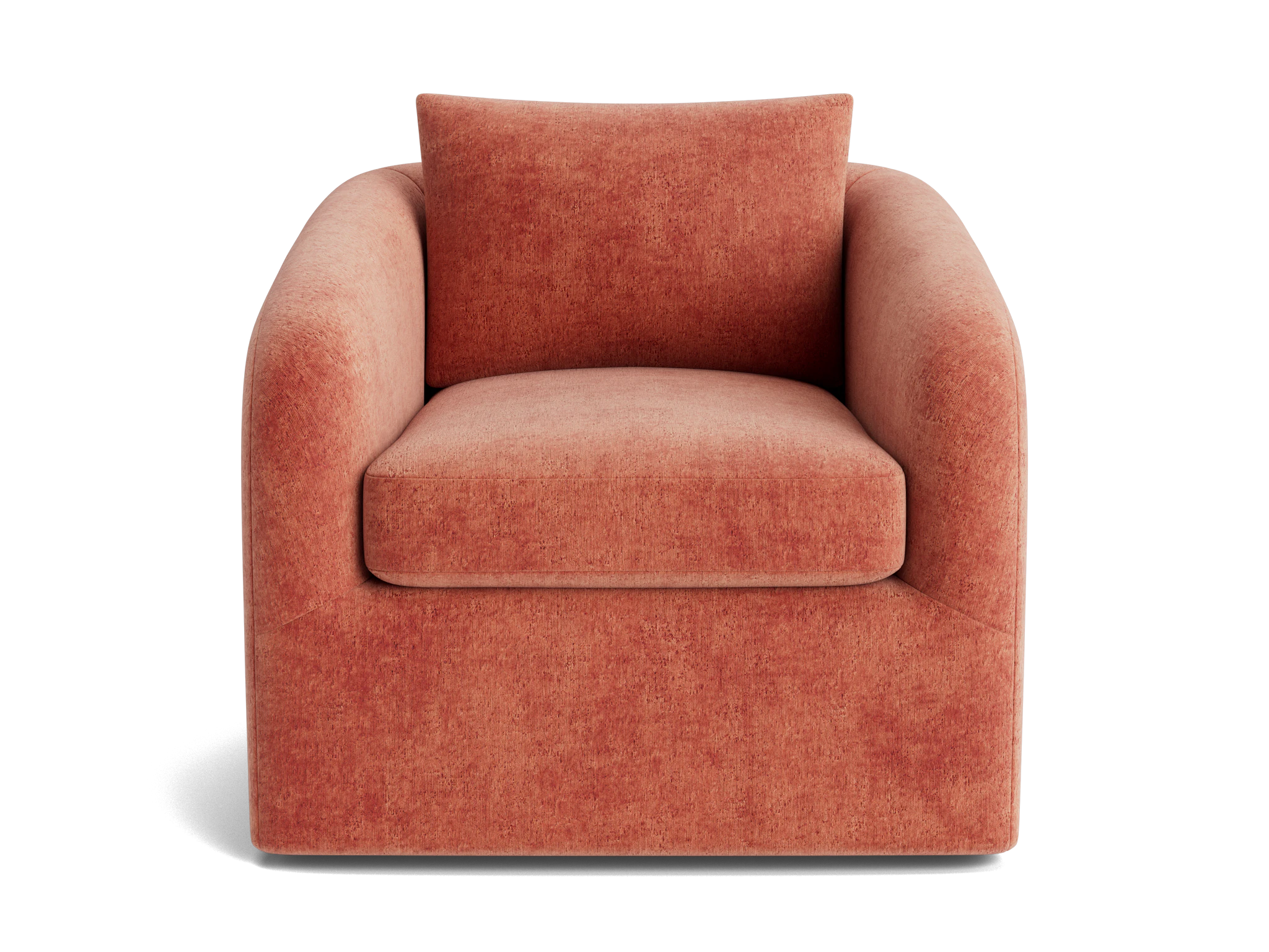 amelia swivel chair plush terra rose