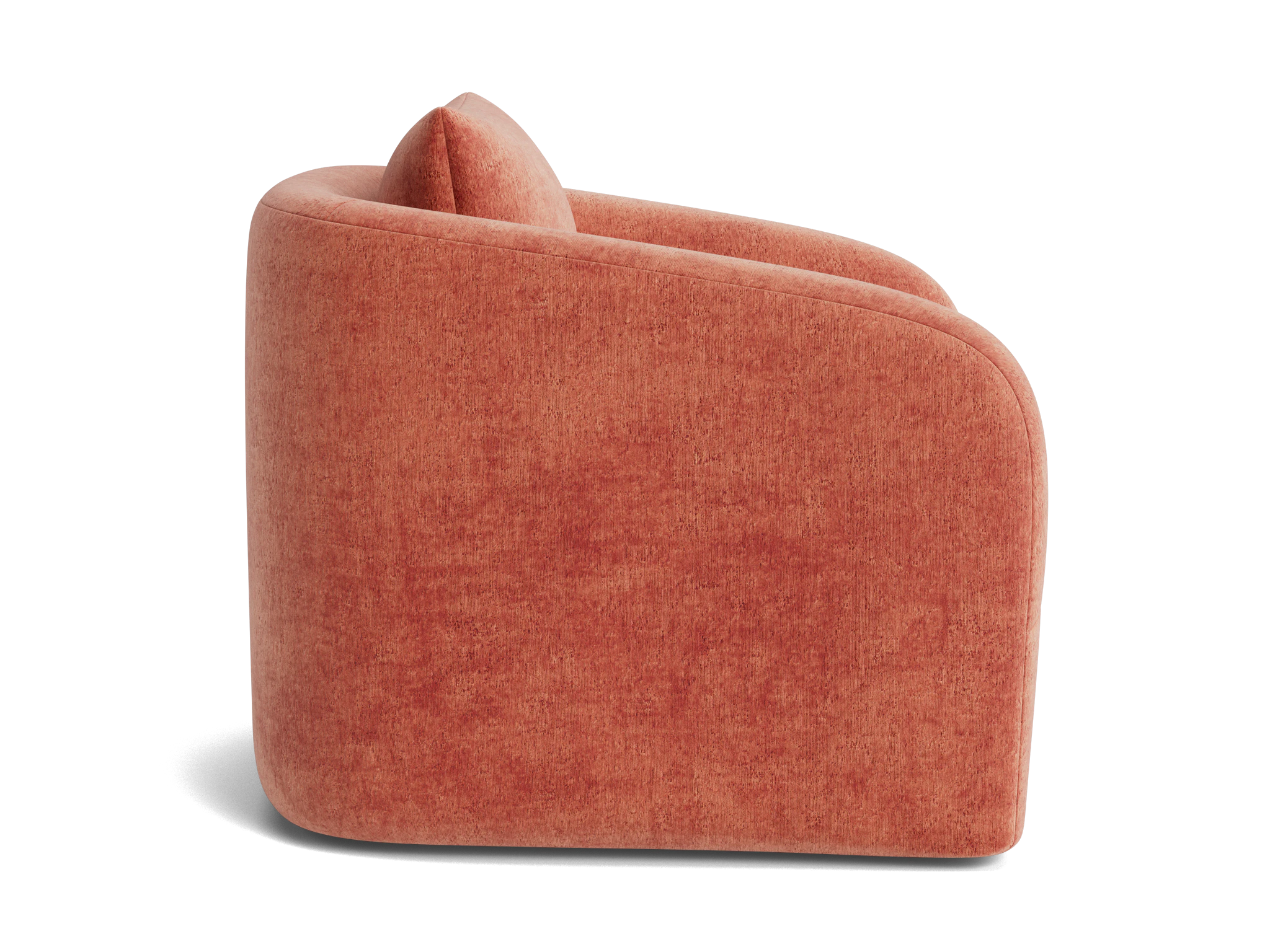 amelia swivel chair plush terra rose