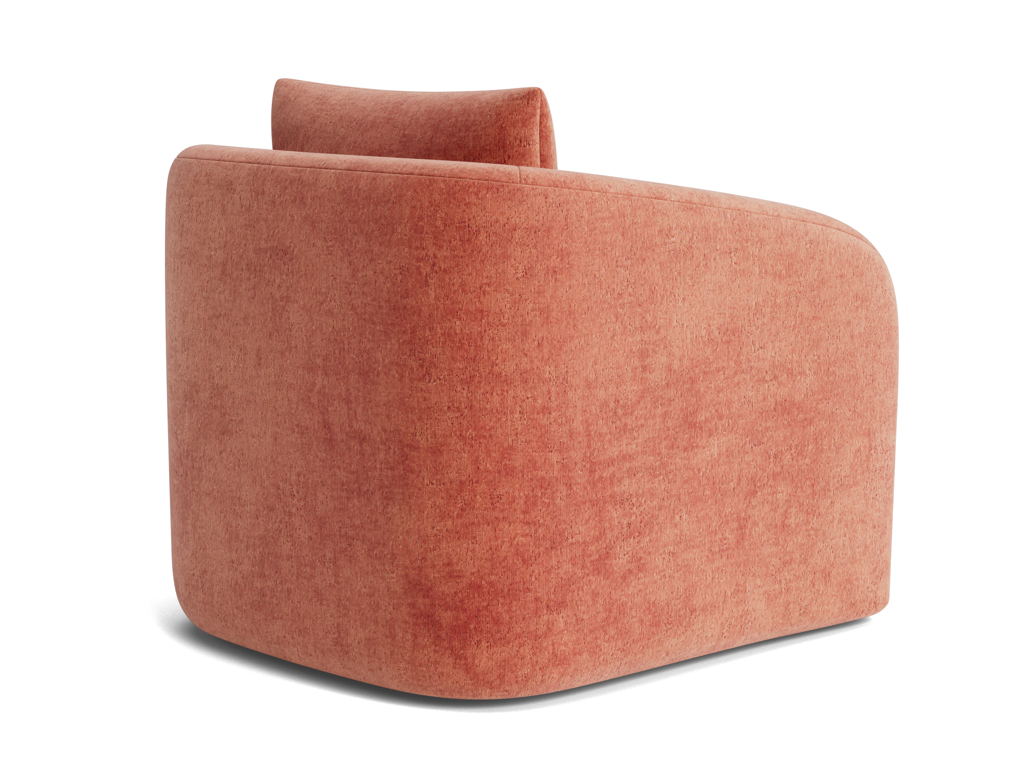 amelia swivel chair plush terra rose