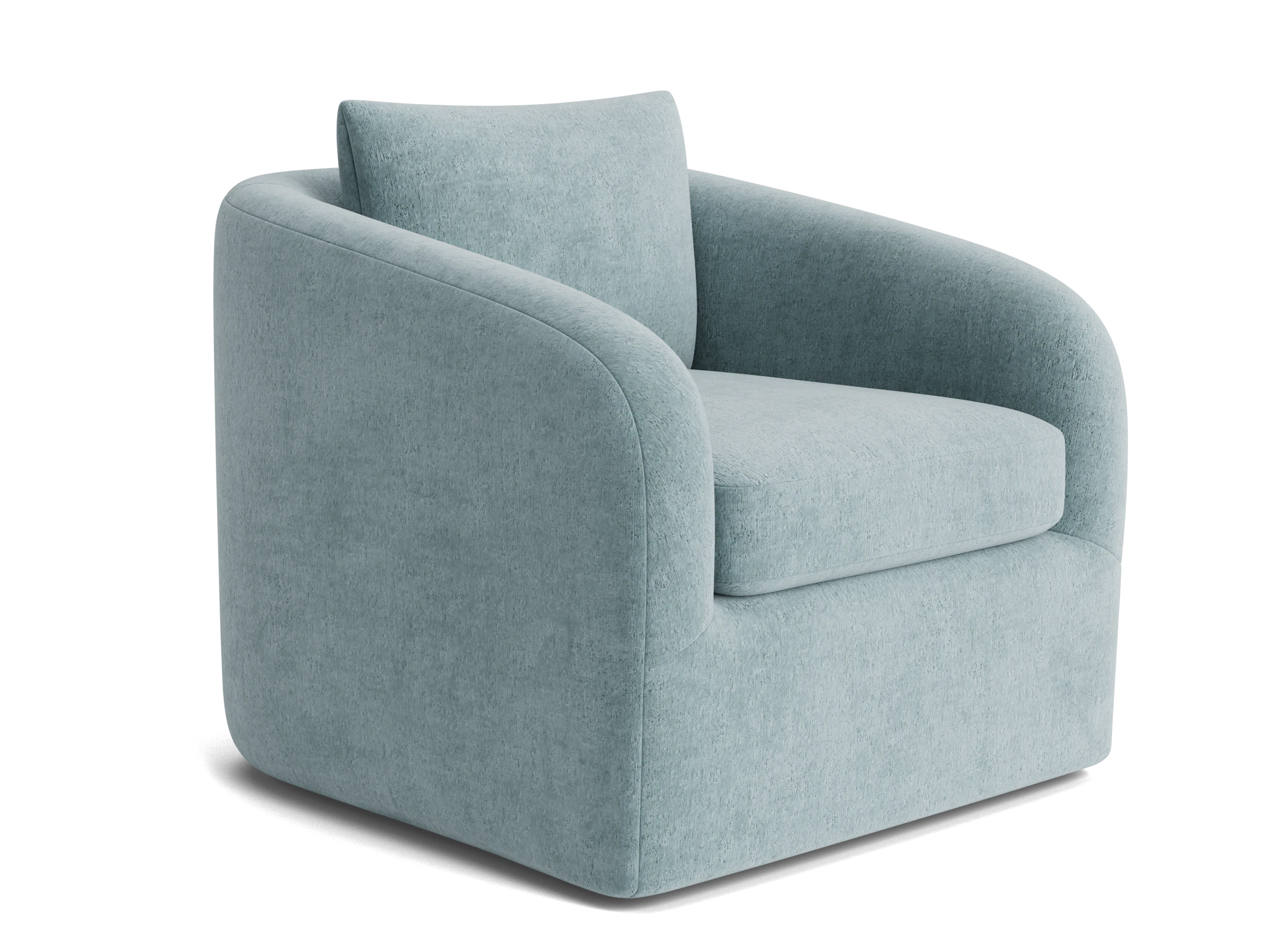 amelia swivel chair plush mist