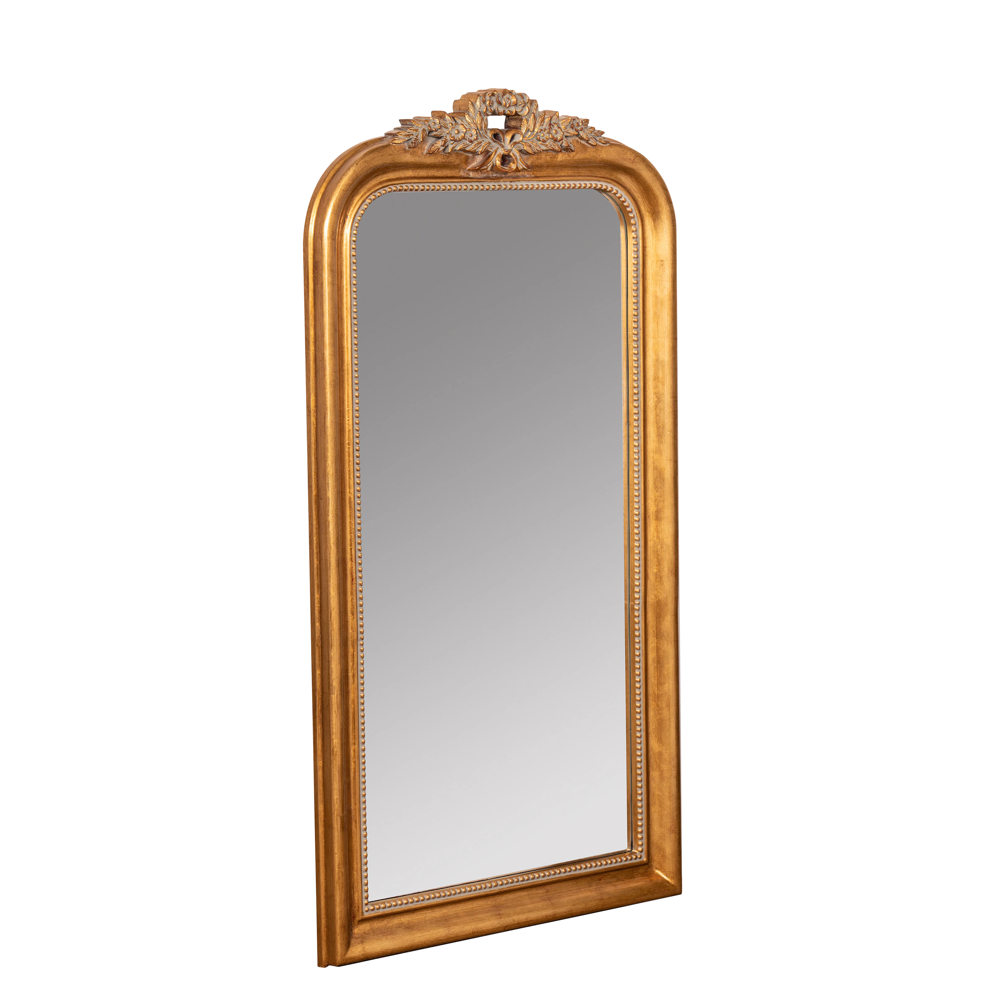 magnolia arched floor mirror