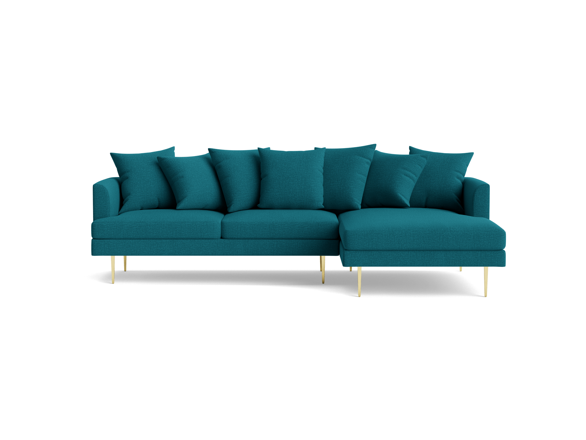aime sectional key largo zenith teal