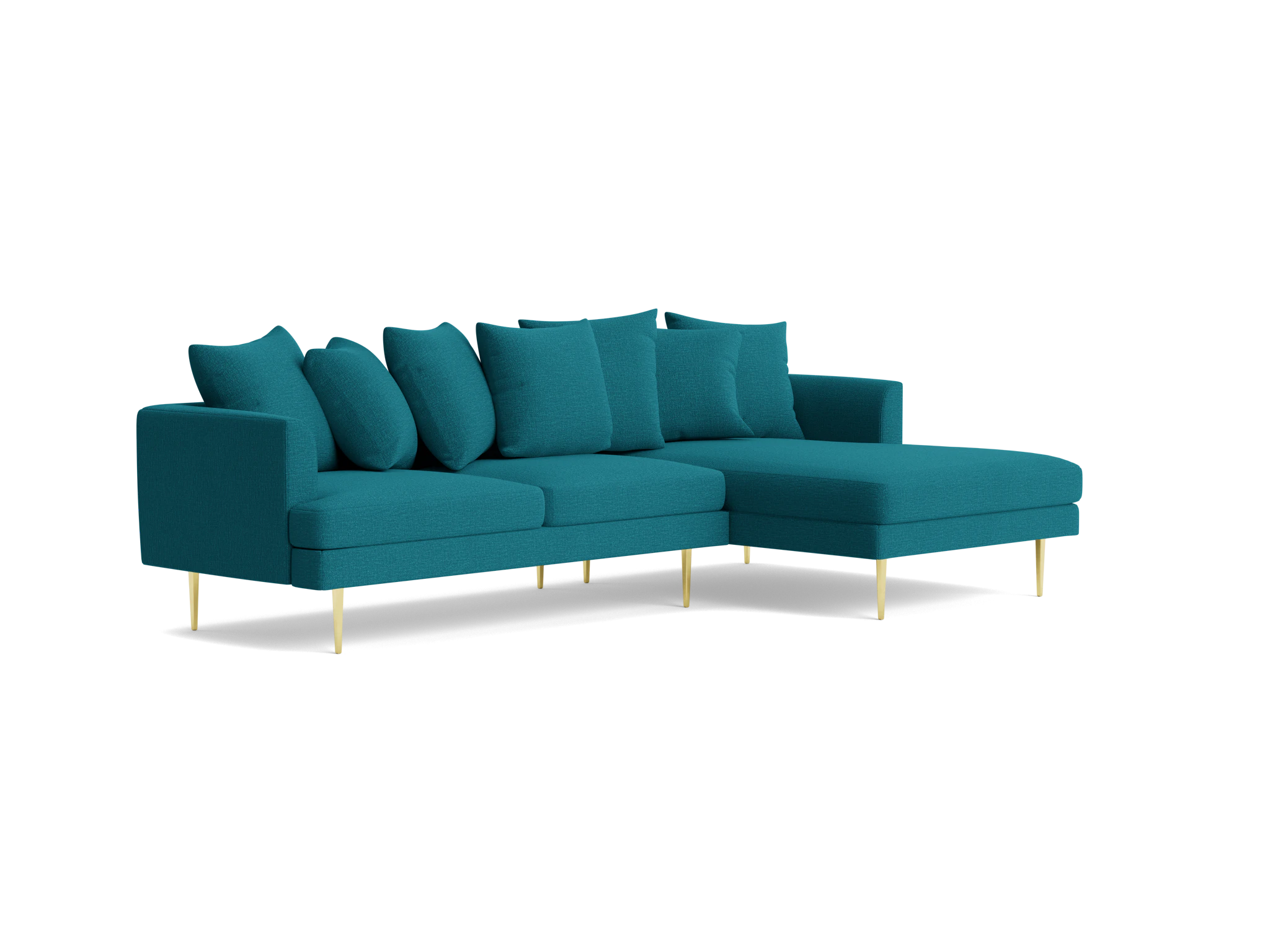 aime sectional key largo zenith teal