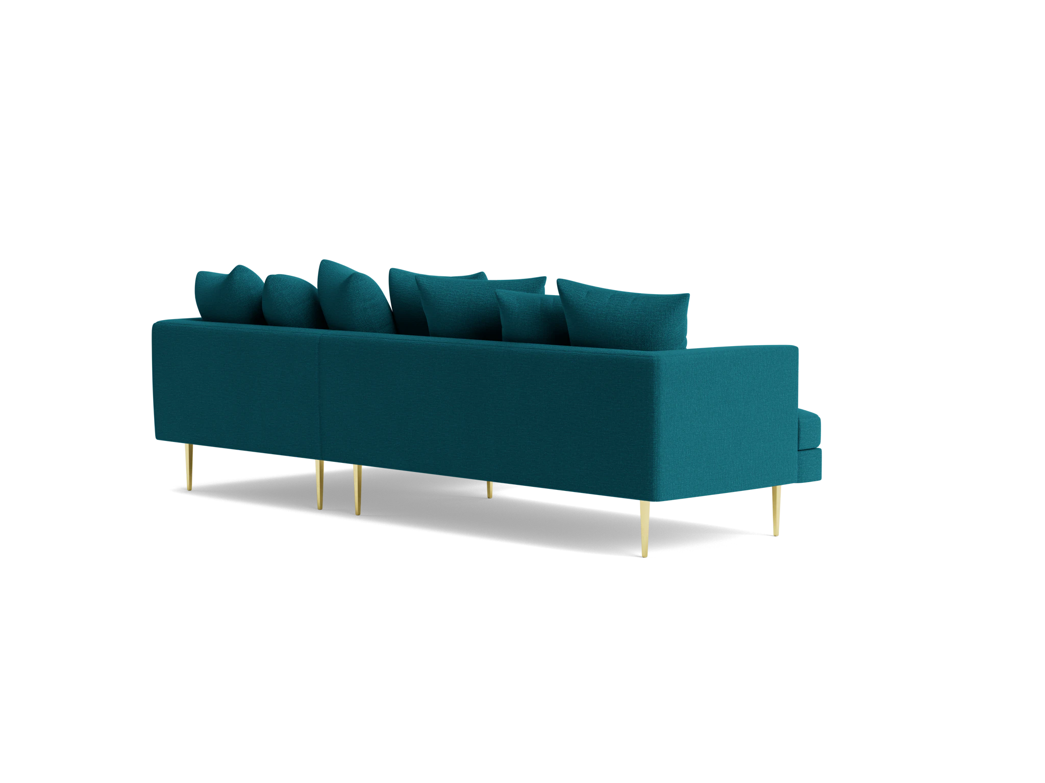 aime sectional key largo zenith teal