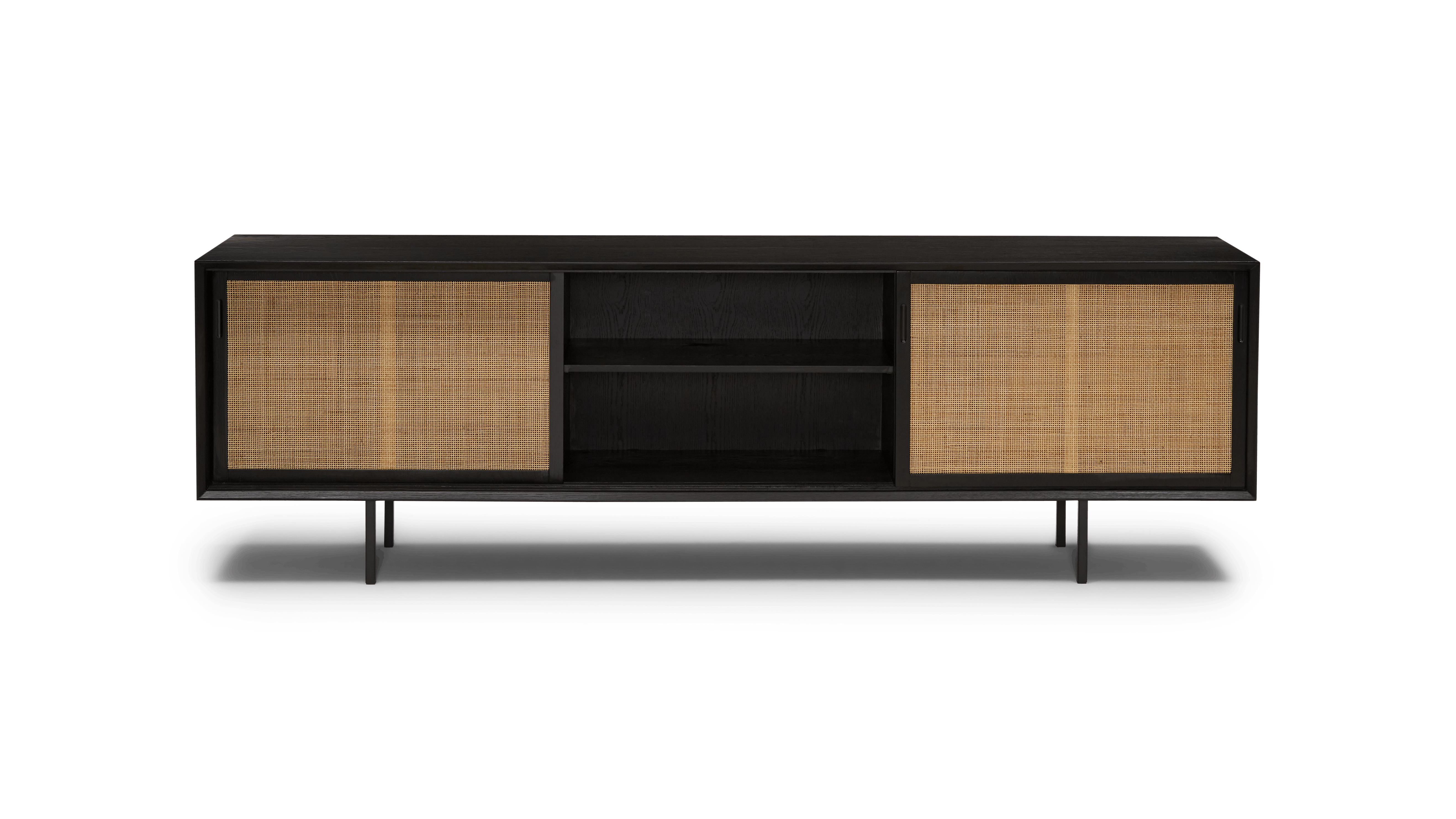 black oslo media console