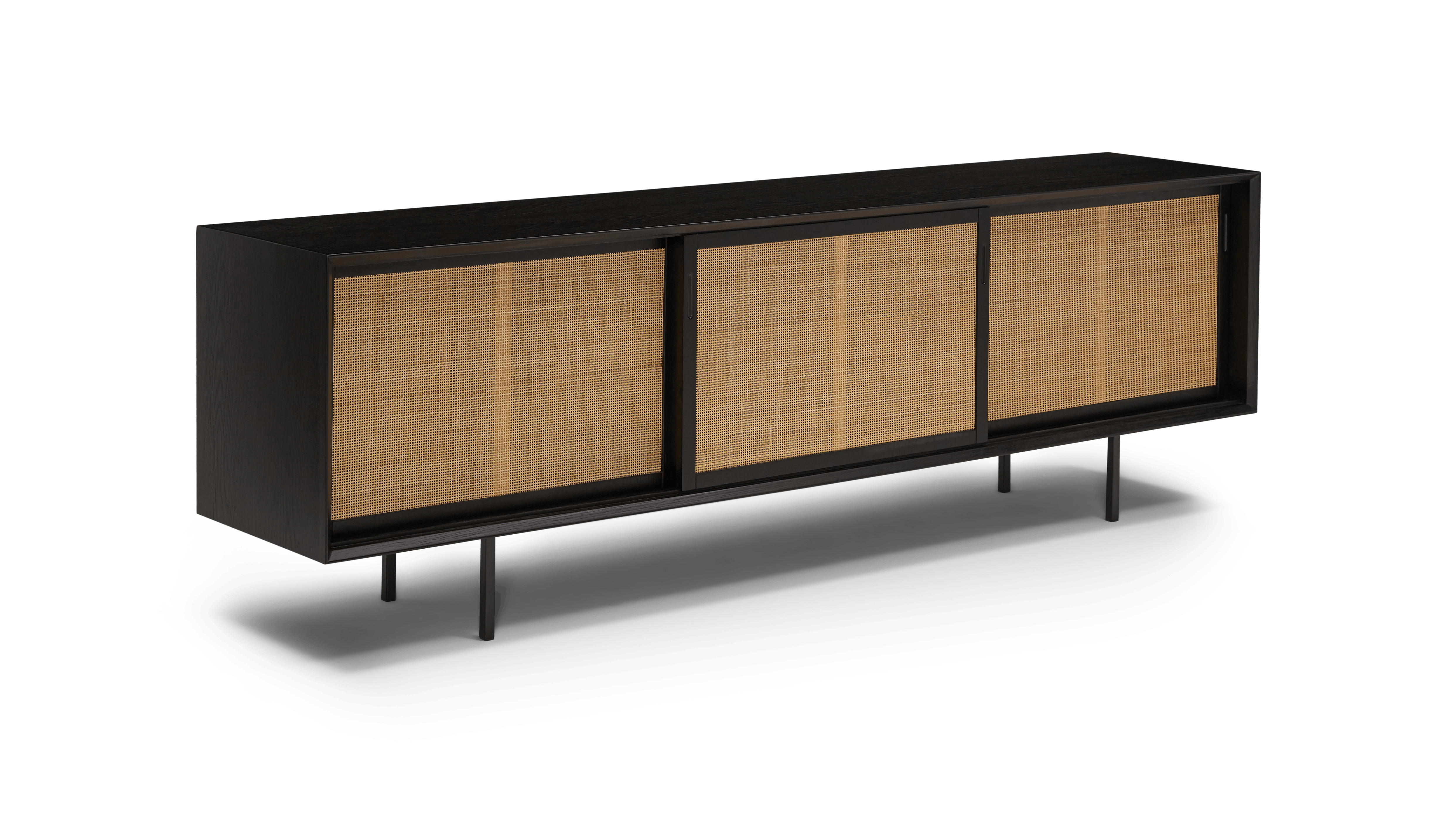 black oslo media console