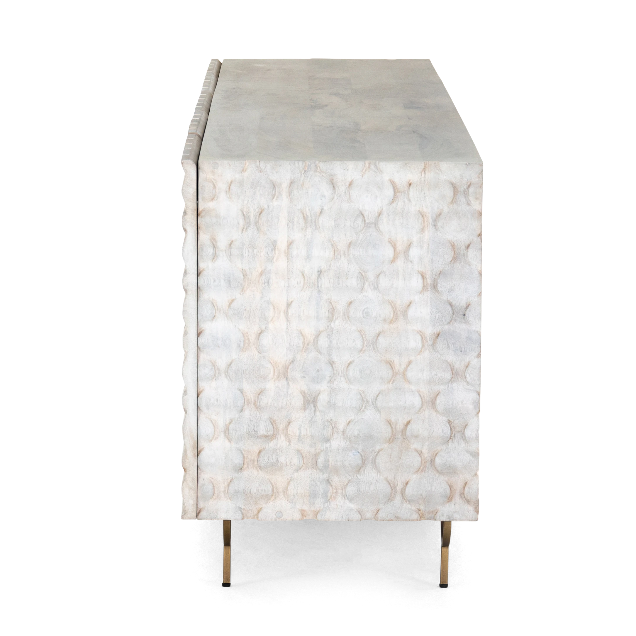 white romi media console