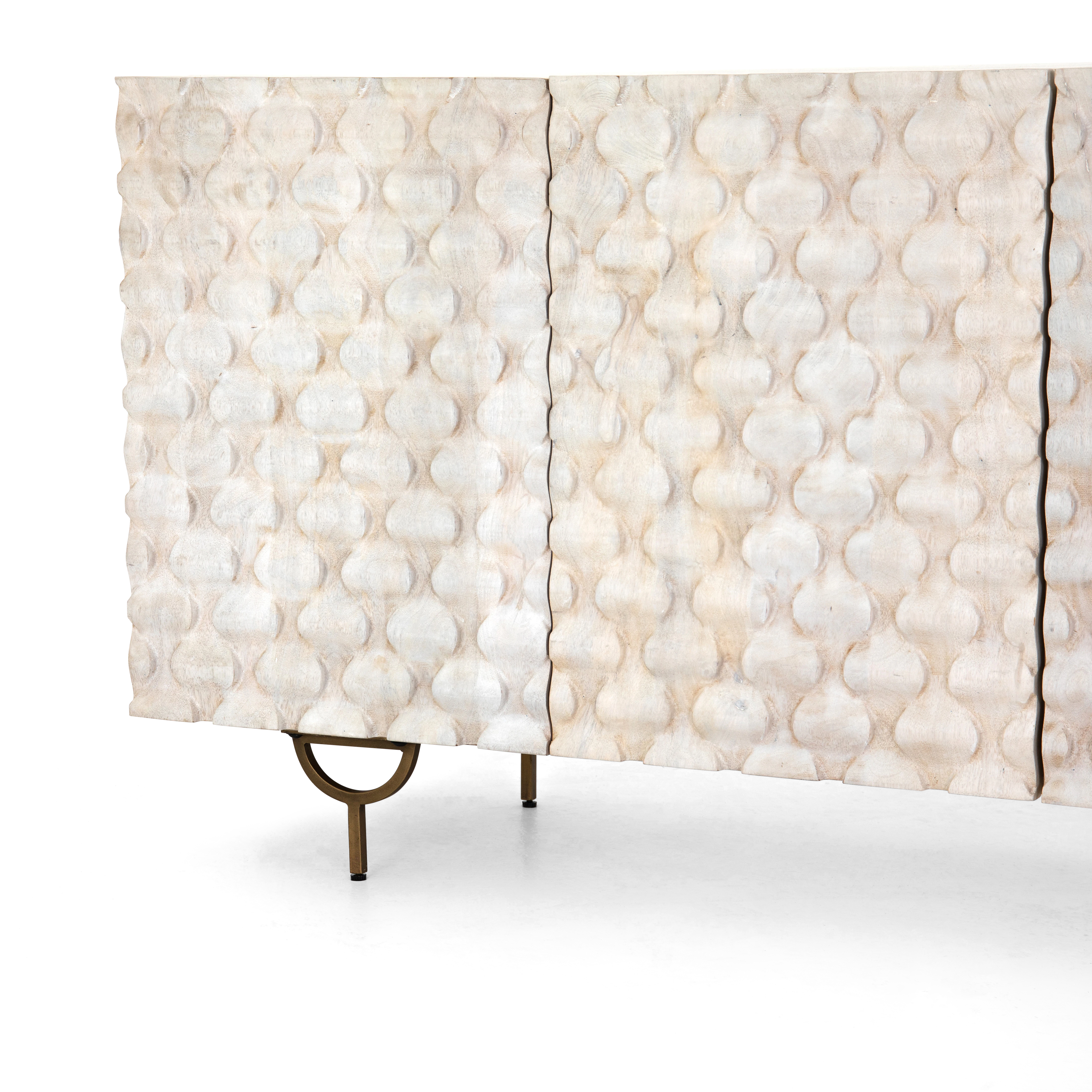 white romi media console