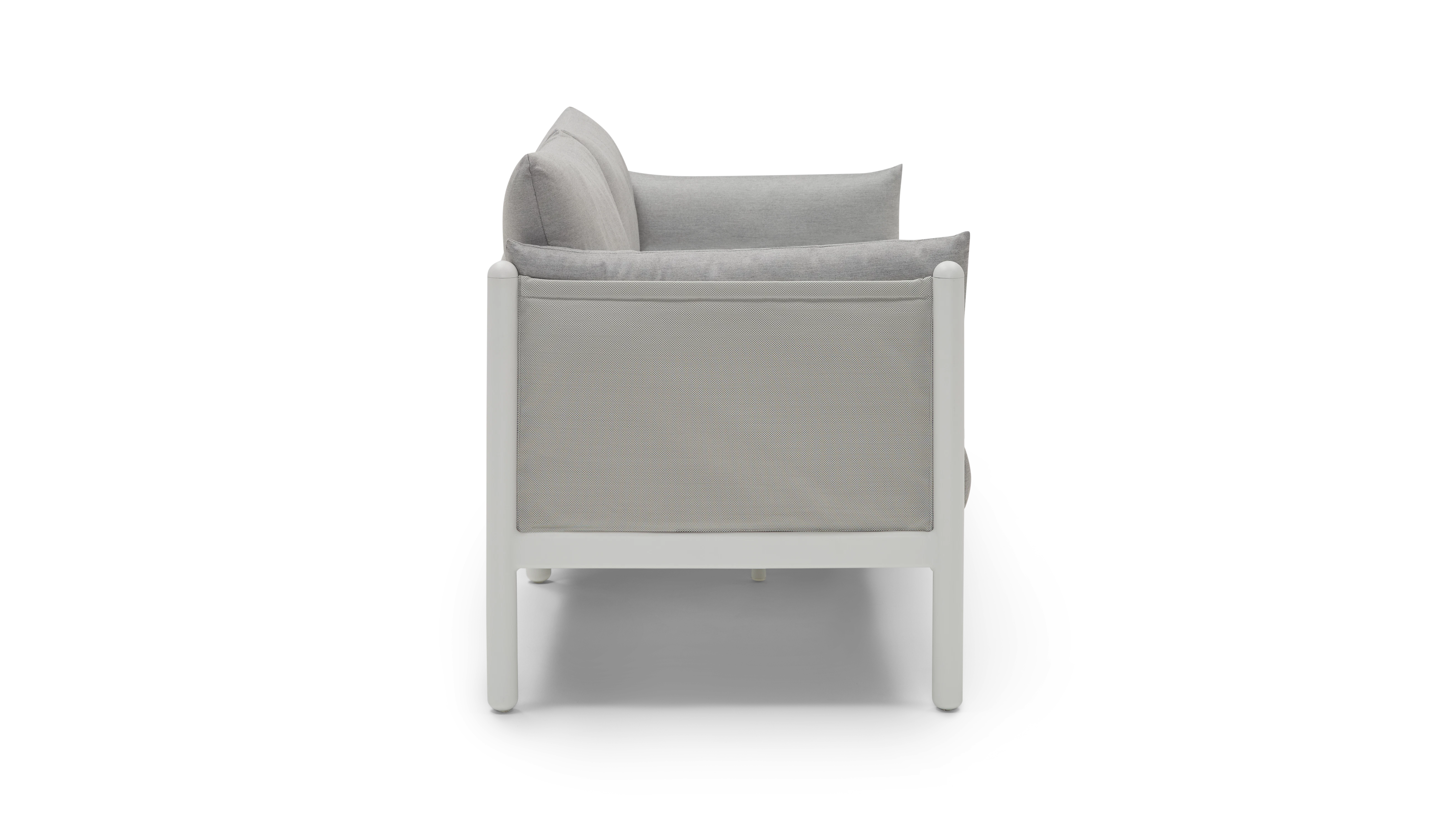 white cambria outdoor loveseat
