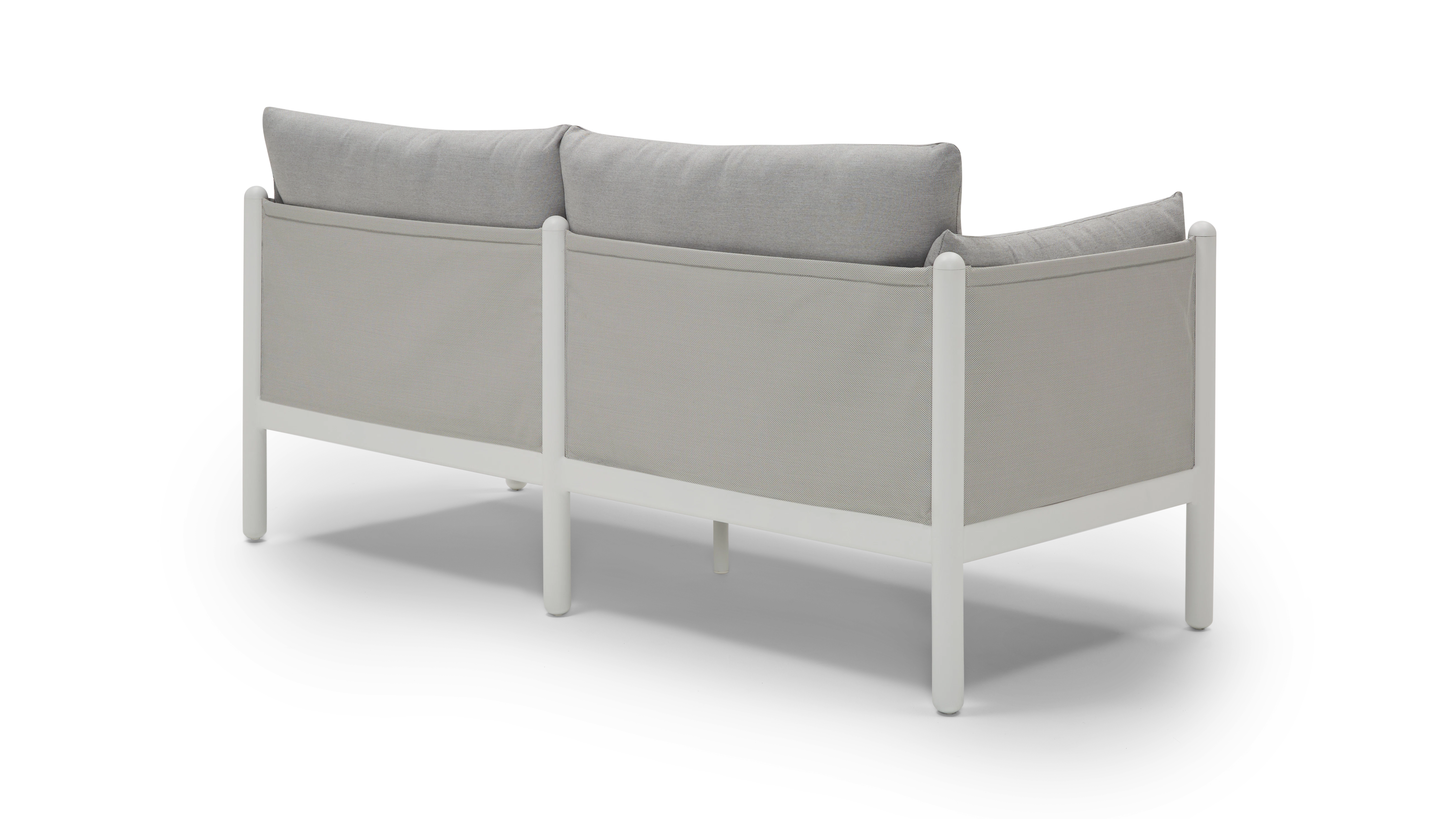 white cambria outdoor loveseat