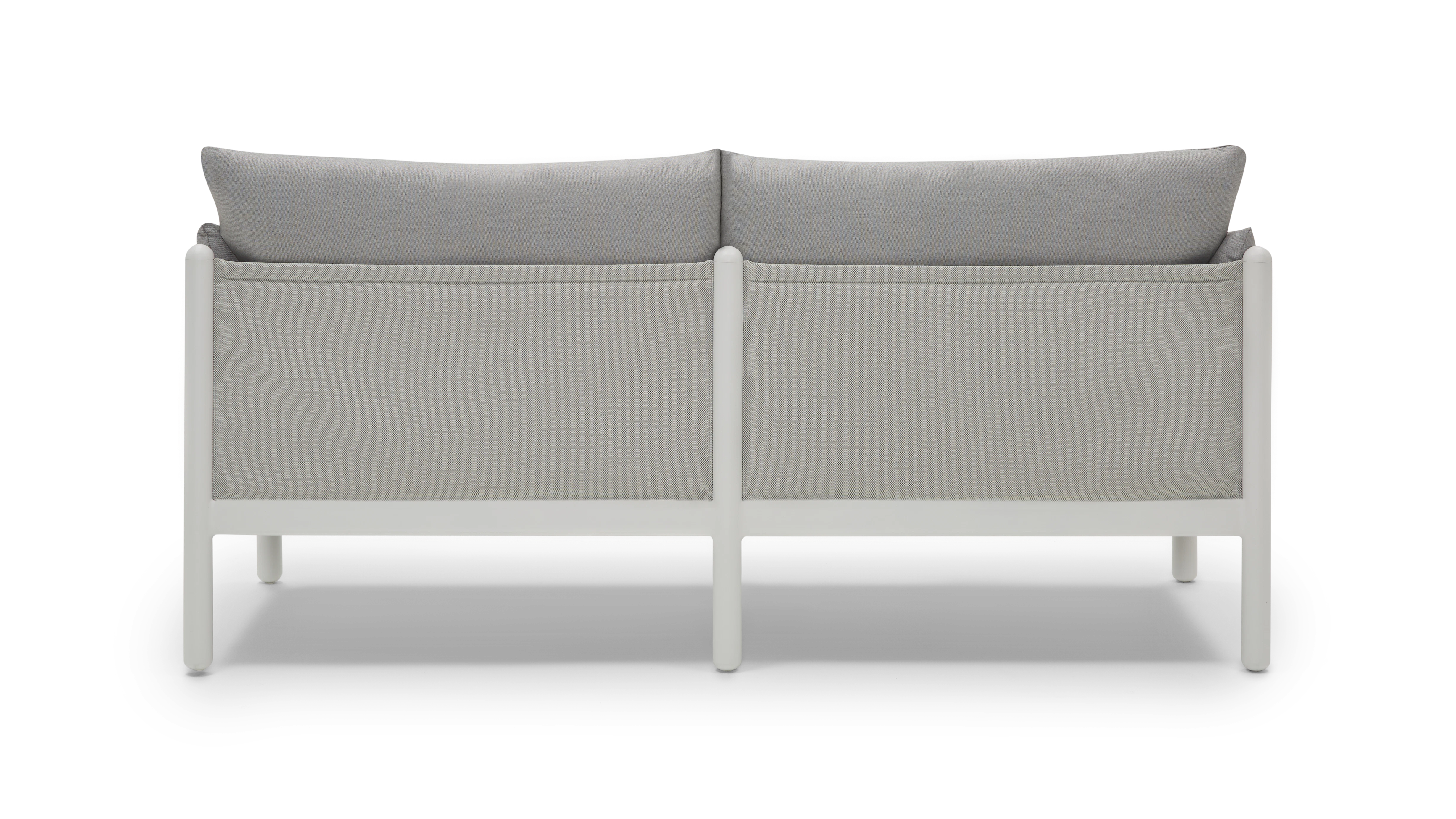white cambria outdoor loveseat