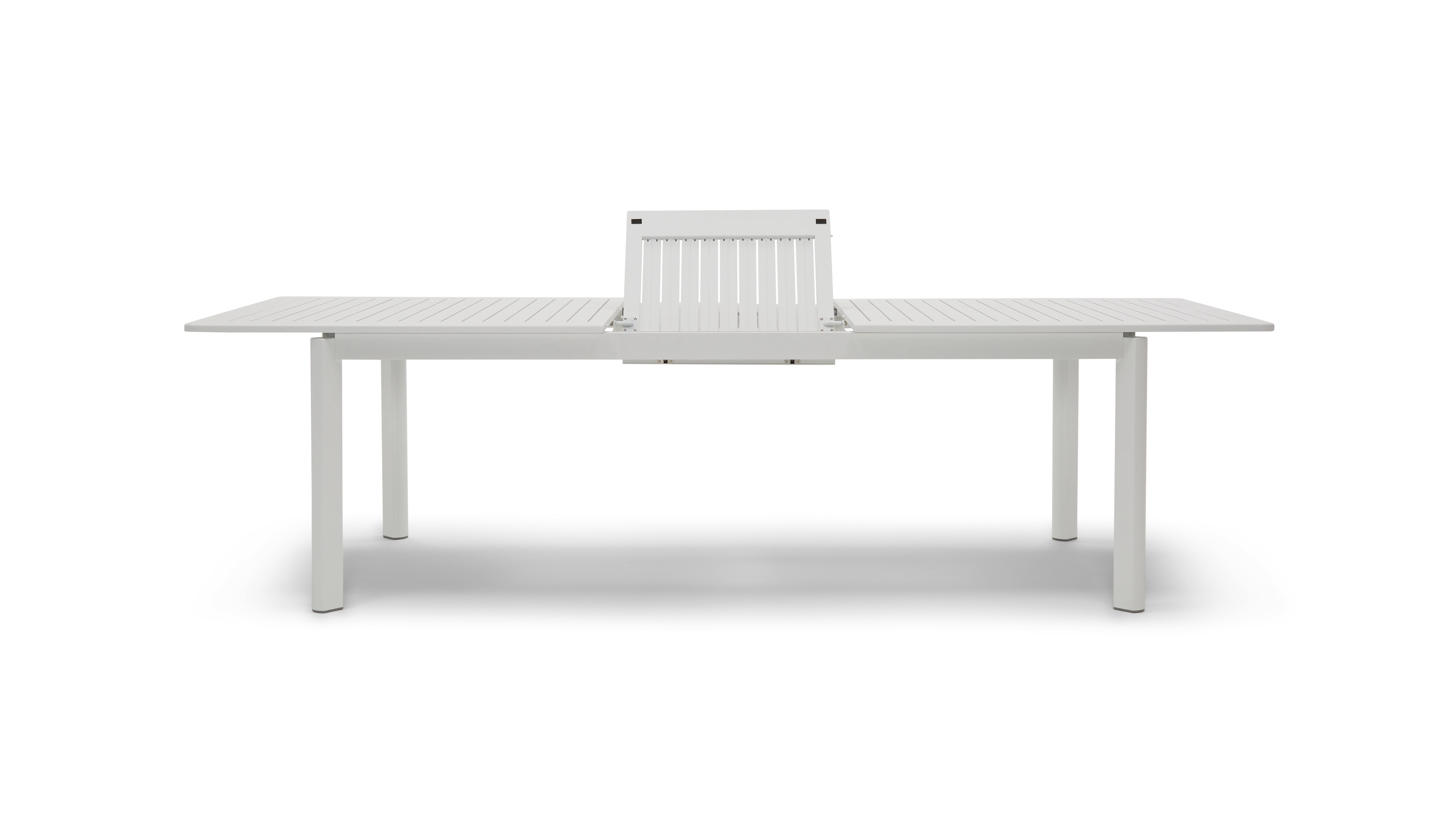 white grover outdoor expandable dining table