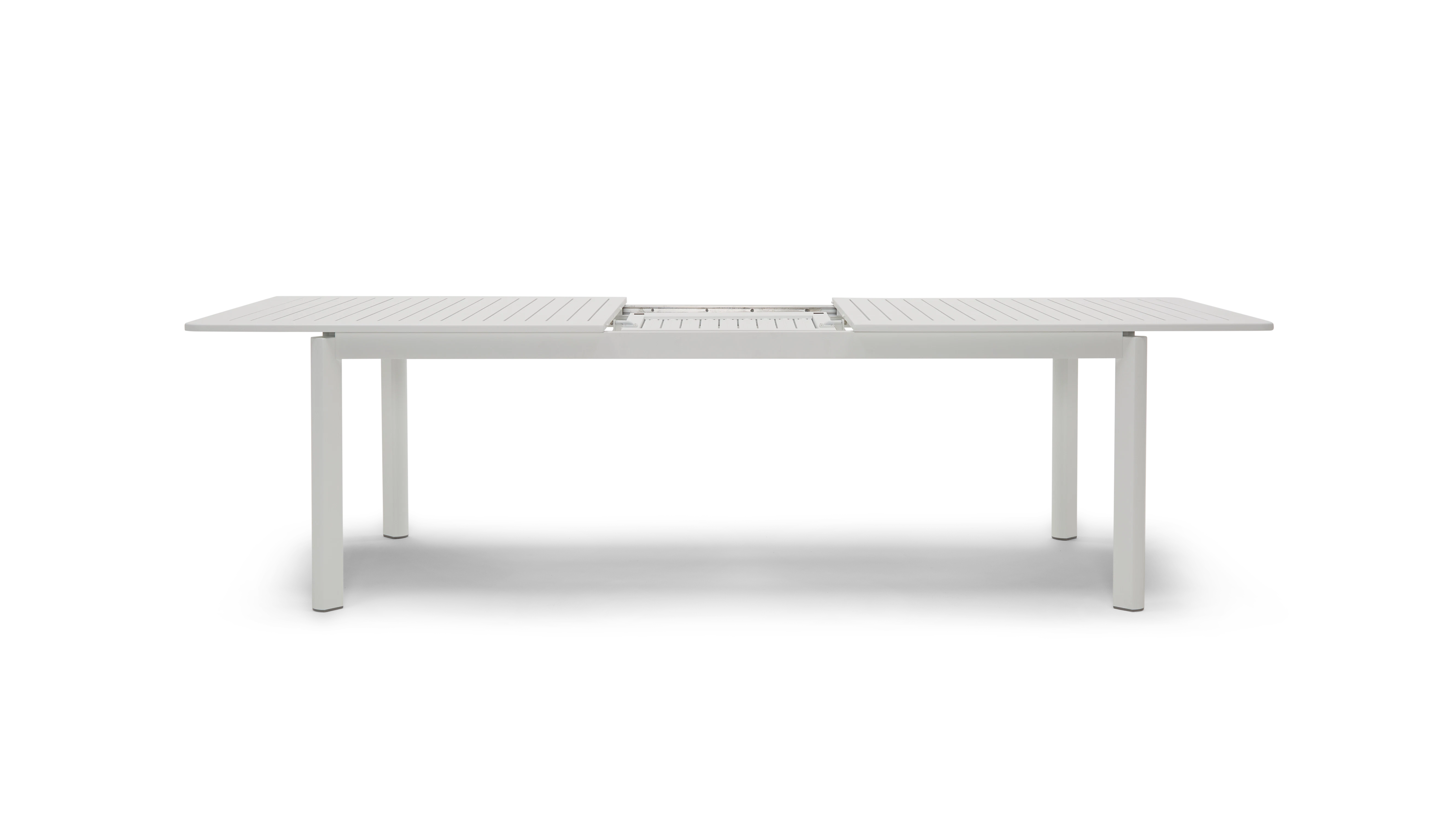 white grover outdoor expandable dining table