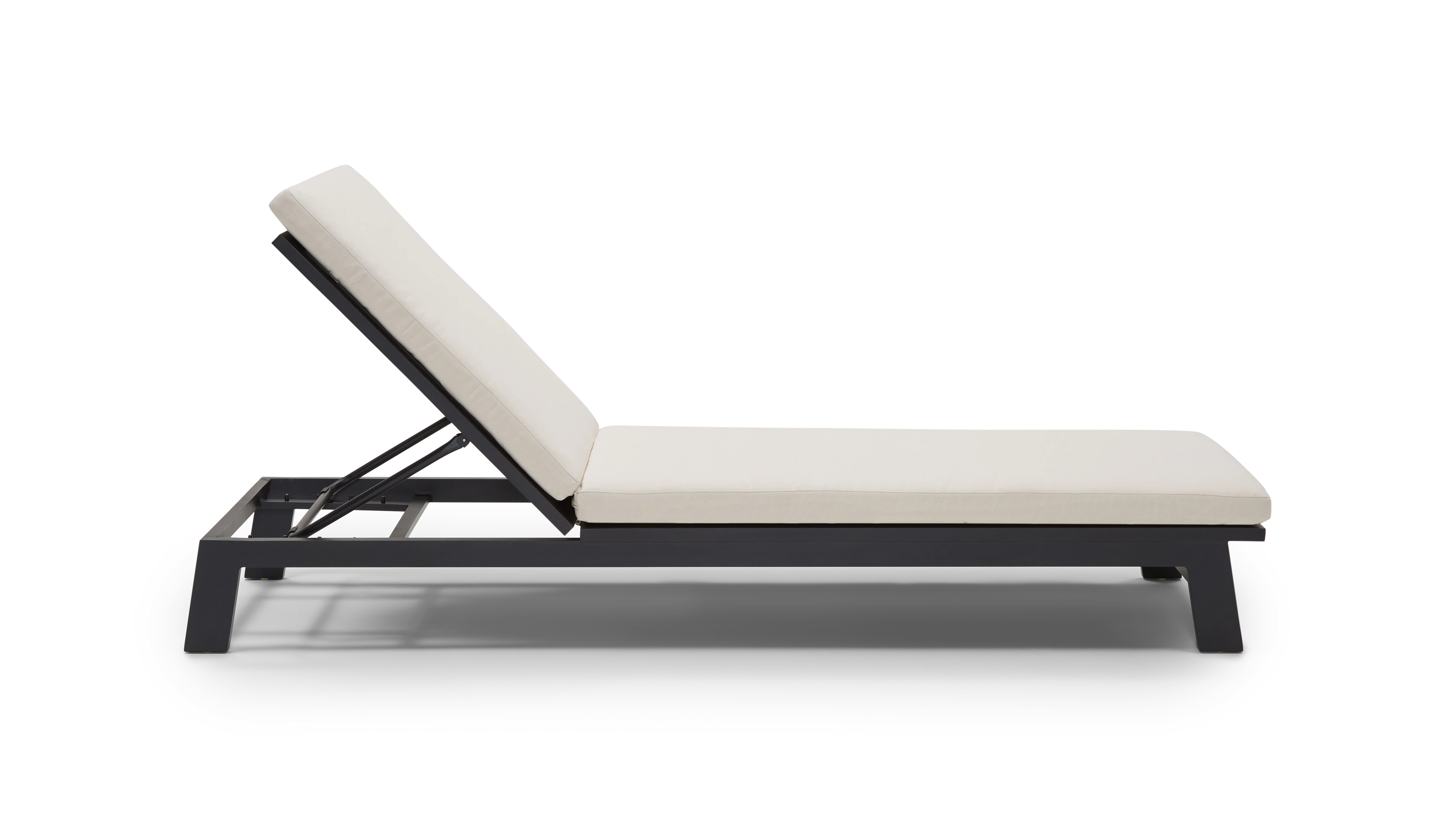 black lucia outdoor lounger
