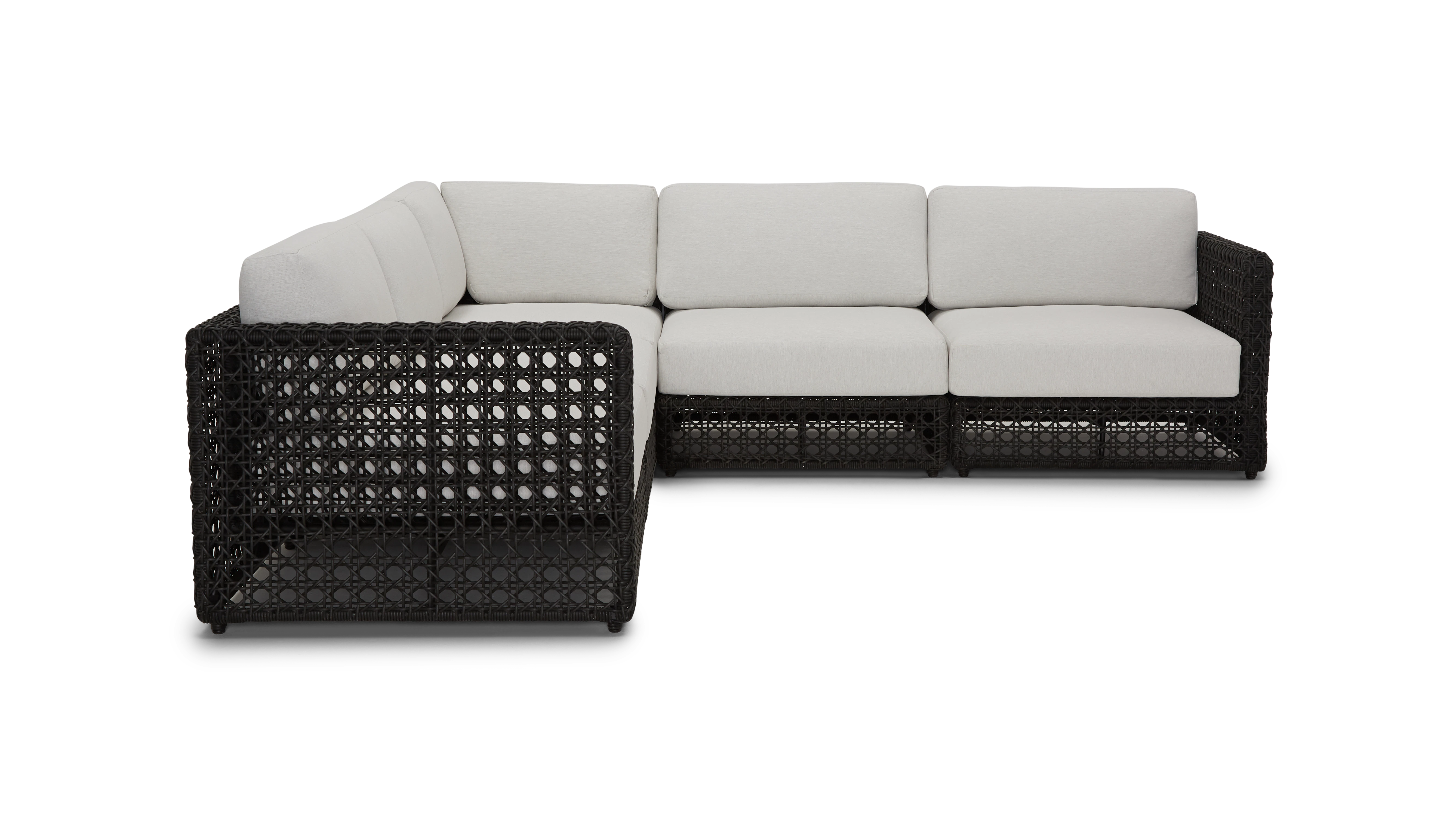 black carmel outdoor corner sectional %285 piece%29