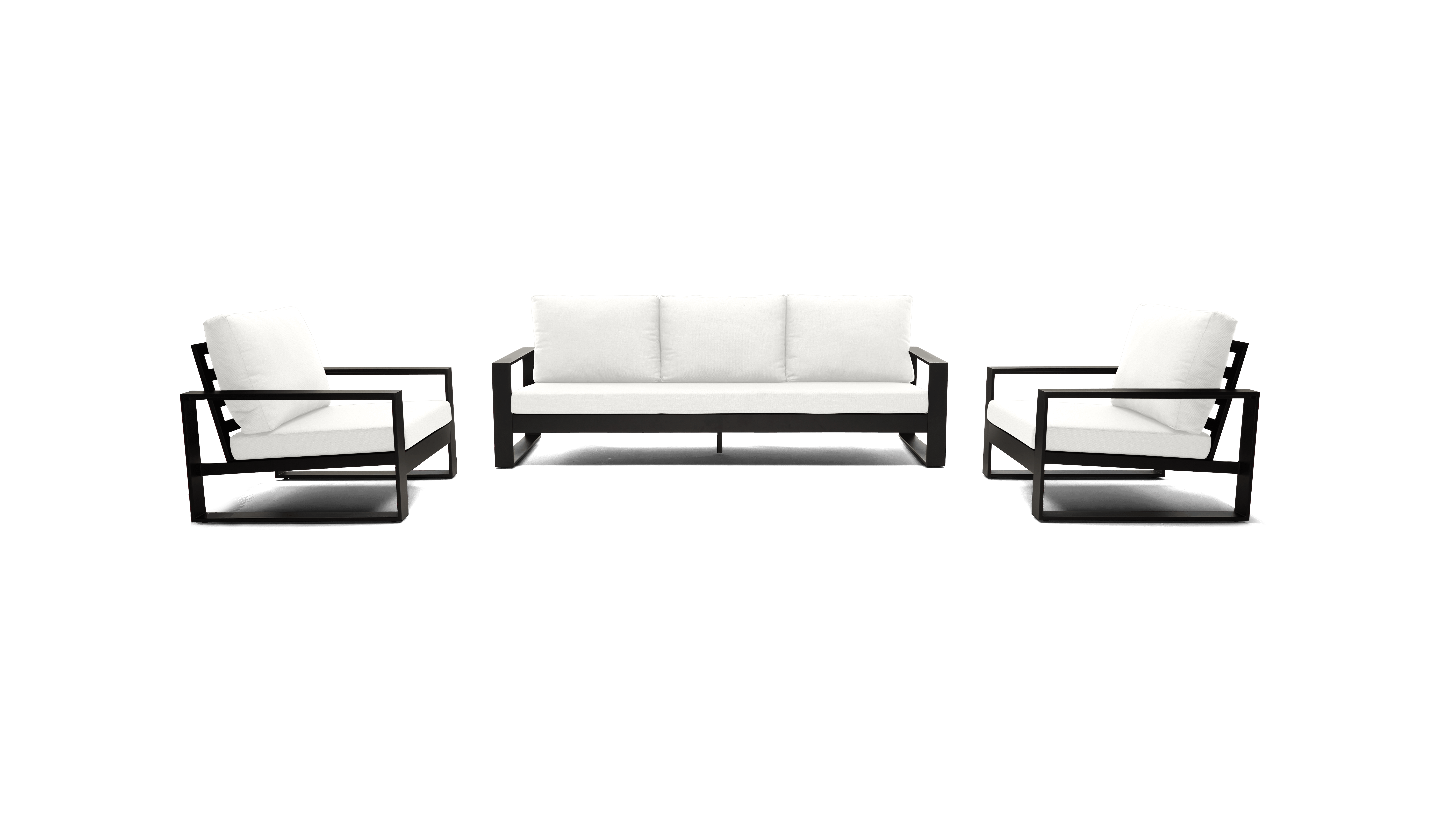 black lucia outdoor sofa set piece)
