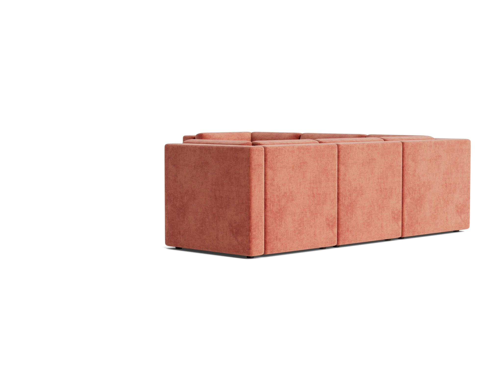 daya modular corner sectional plush terra rose